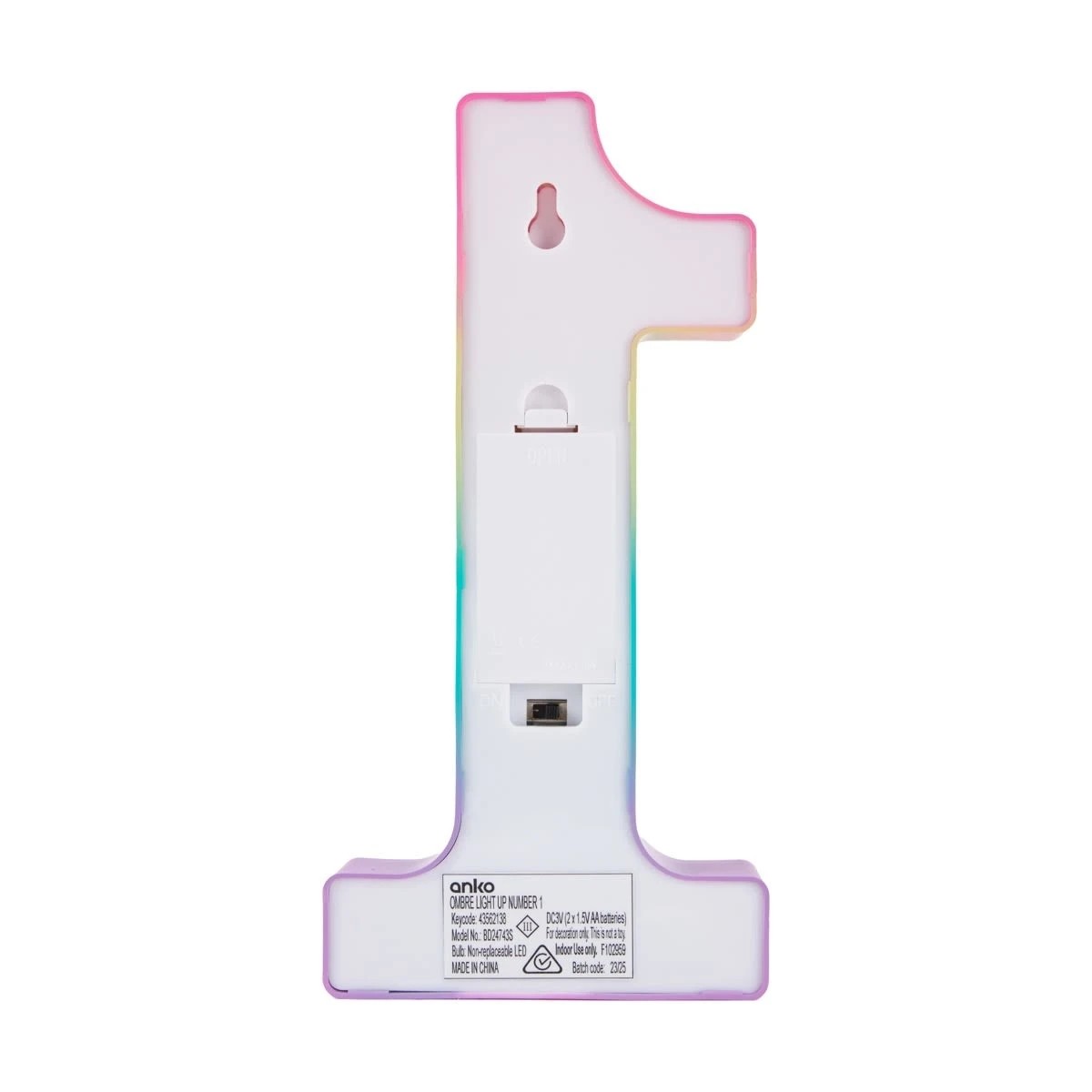 3 Ombre Light Up Number - 1, 3 of 5