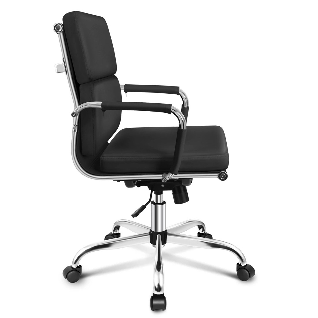 7 Alfordson Office Chair Ergonomic Paddings Executive Computer Work Seat Mid Back - Black, 7 of 10