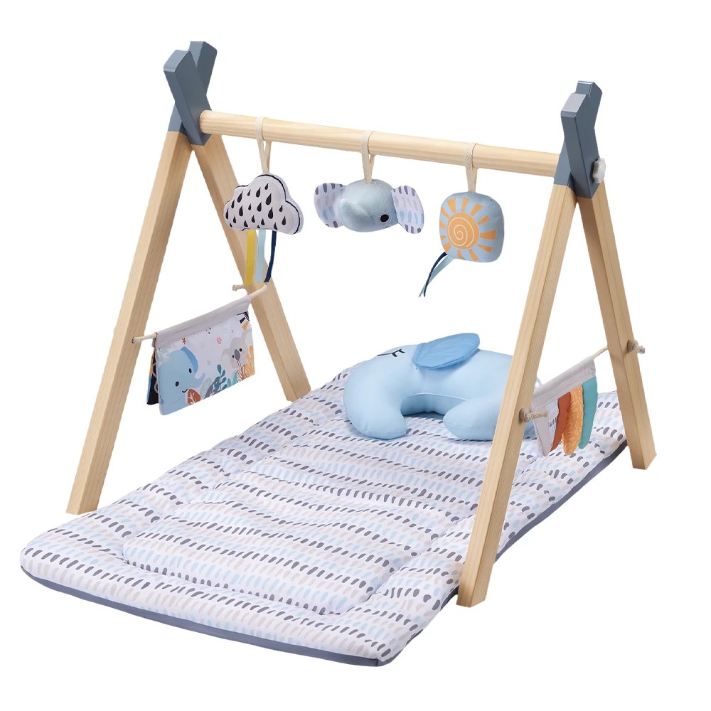 1 Playpals Kids Play Mat Gym Tummy Time Baby Activity Mat with 3 Hanging Toys - Multi, 1 of 3