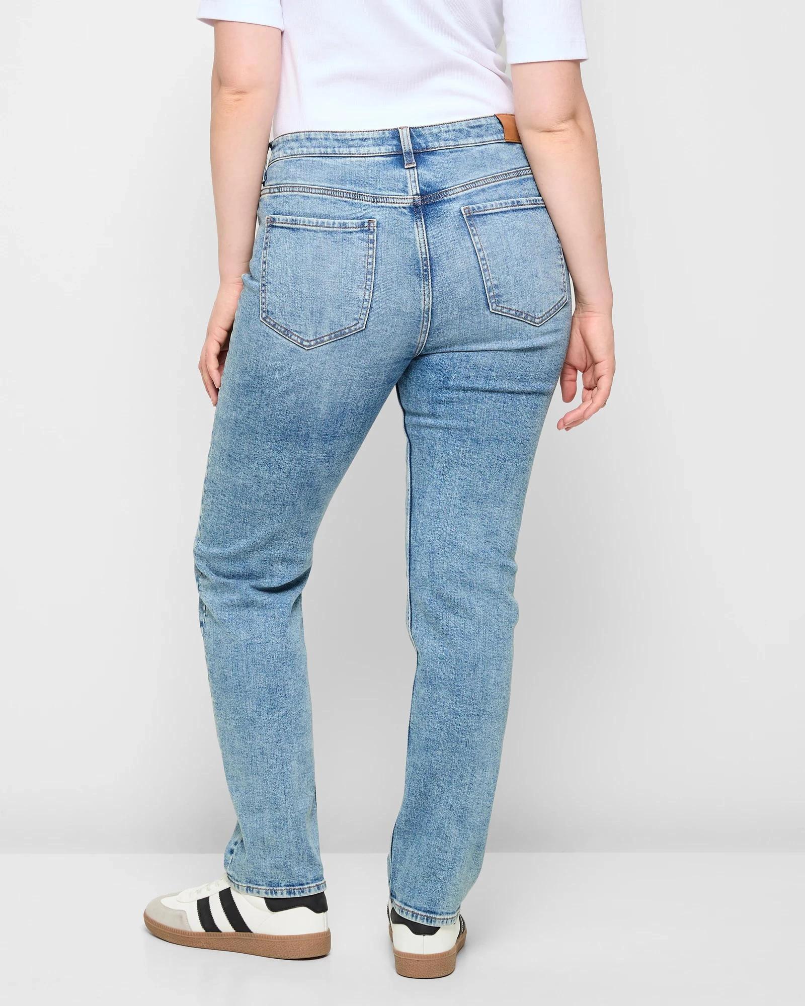 4 Target High Rise Full Length Straight Cut Denim Jeans - Alexa VINTAGE FADE, 4 of 5