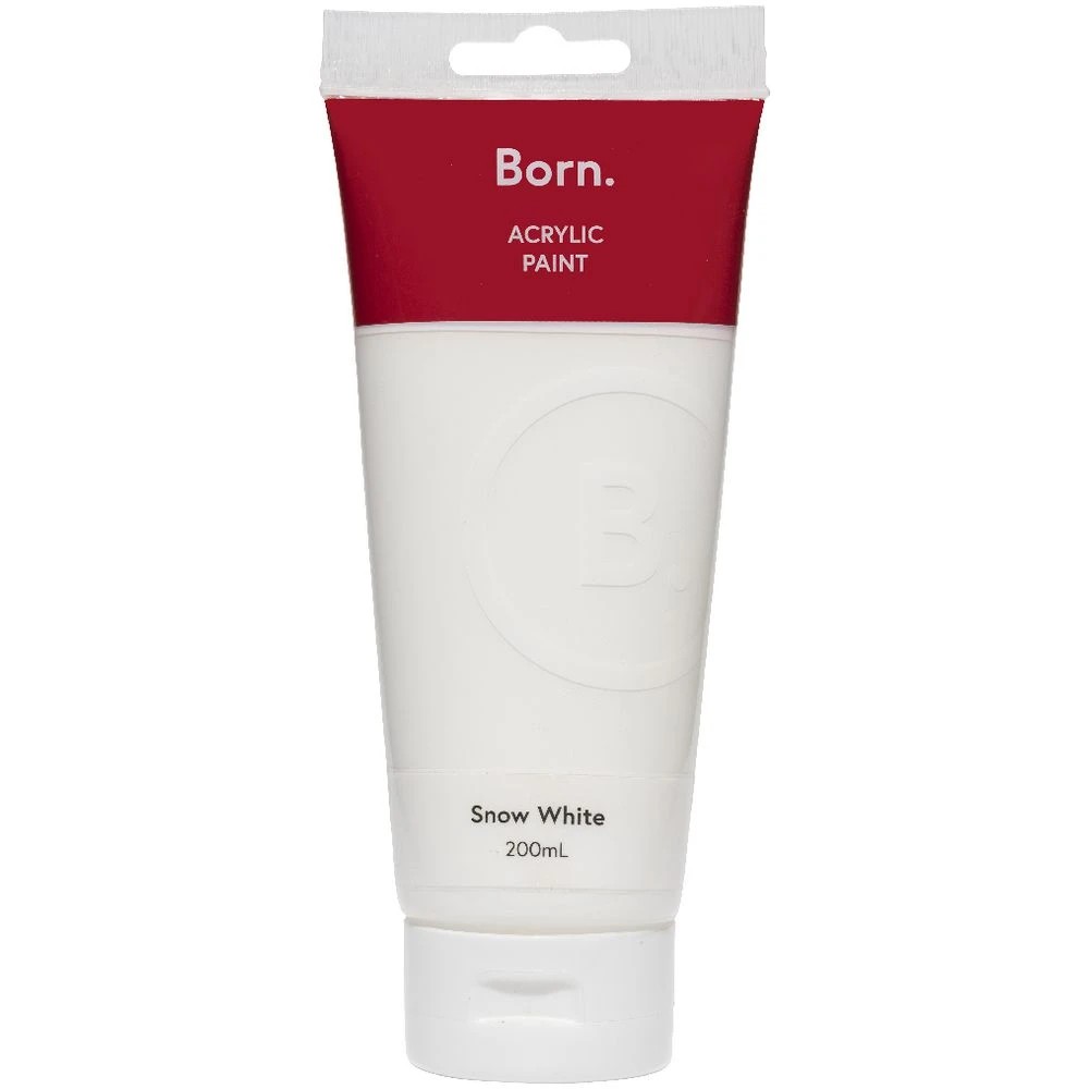 2 Born Acrylic Paint 200mL Snow White, 2 of 3