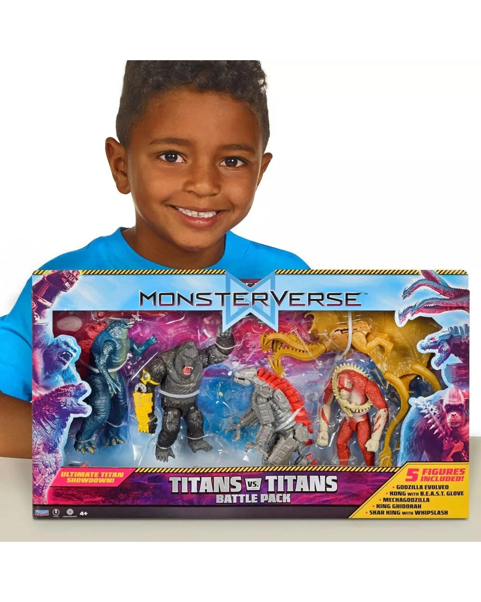 10 MonsterVerse Godzilla x Kong The New Empire Titans vs Titans Battle Pack Action Figure 5 Pack, 10 of 10