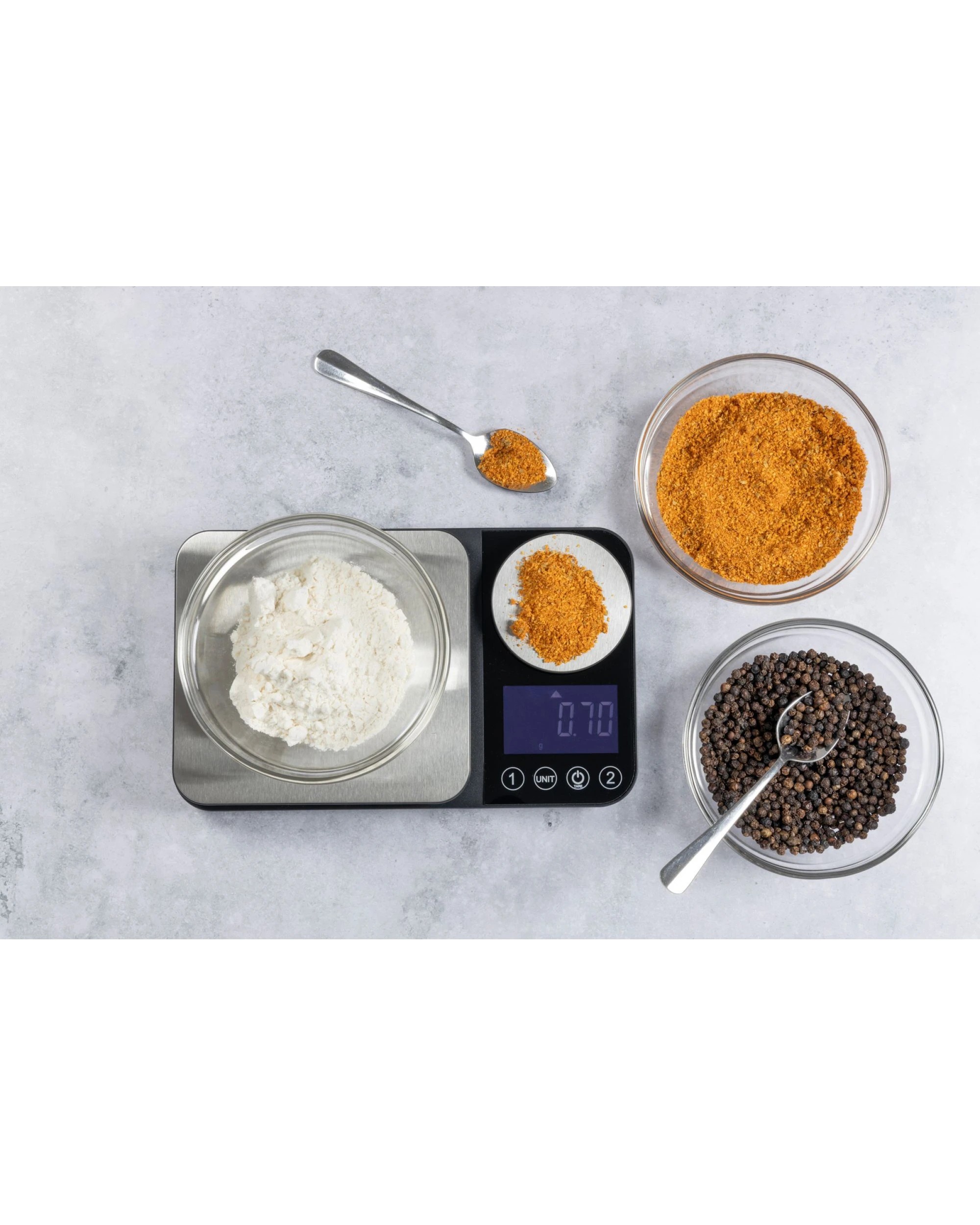 5 Cuisena Digital Kitchen Scale 5kg 1g Accuracy Dual Stainless Steel Platforms - Silver, 5 of 6