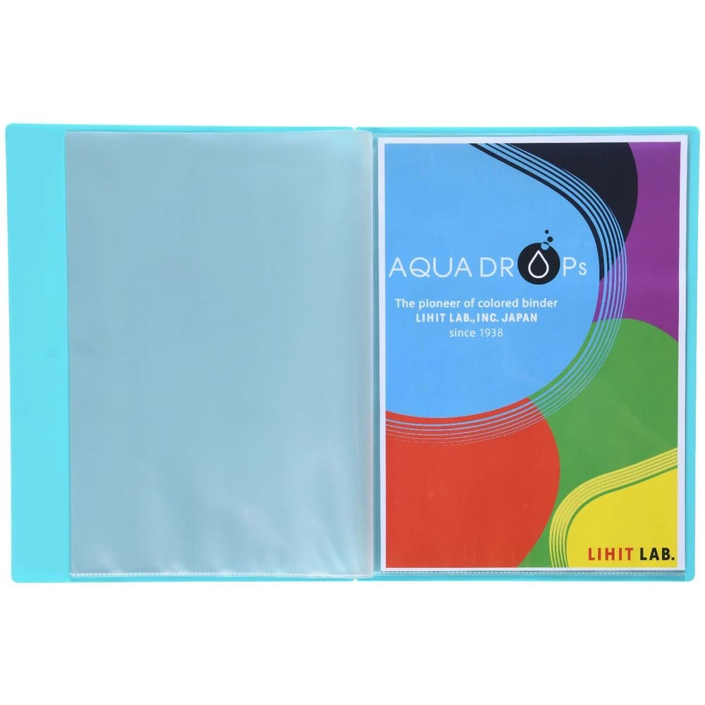 4 Aqua Drops Display Book A4 10 Pockets Vivid Teal, 4 of 4