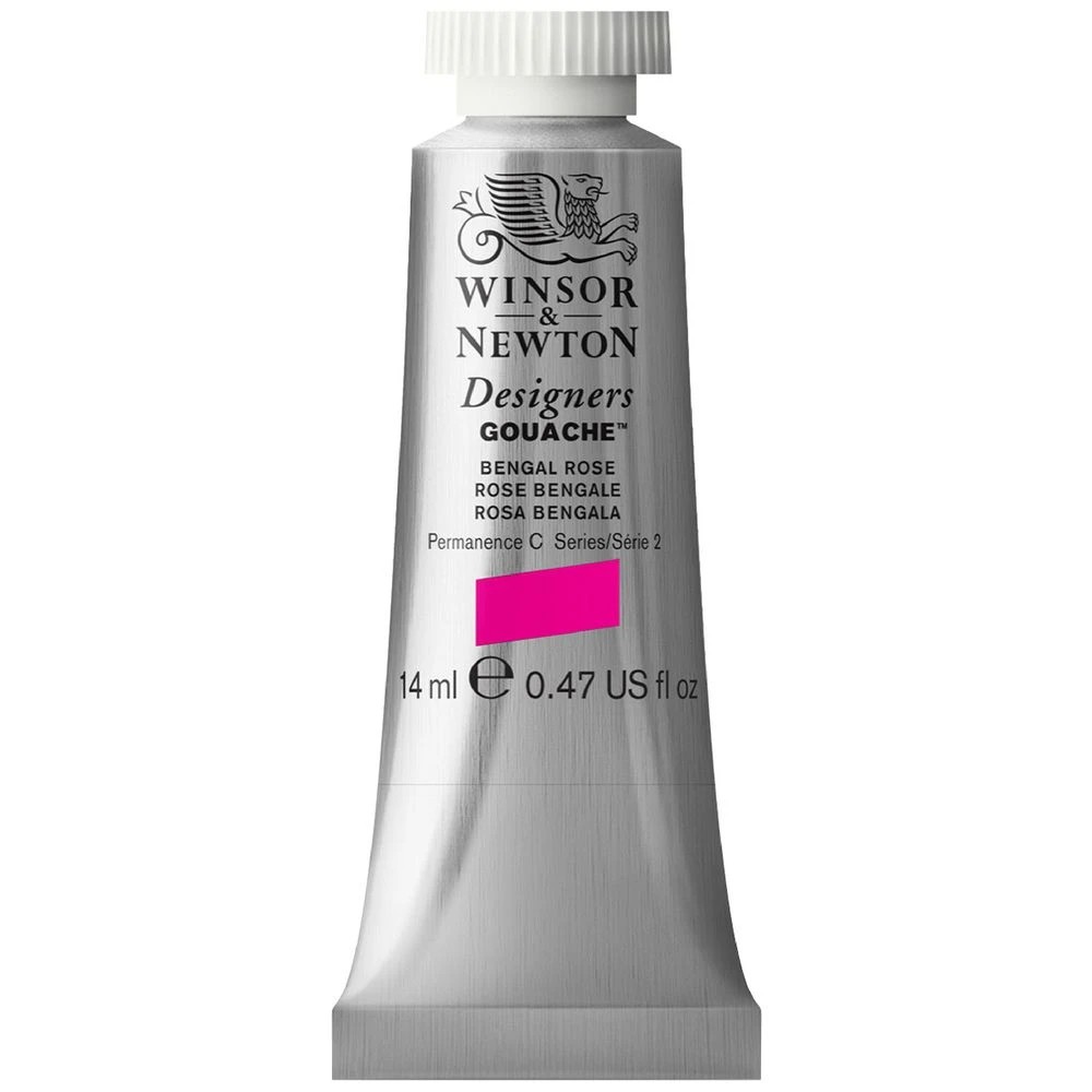 1 Winsor & Newton Designers Gouache 14mL Bengal Rose S2, 1 of 1
