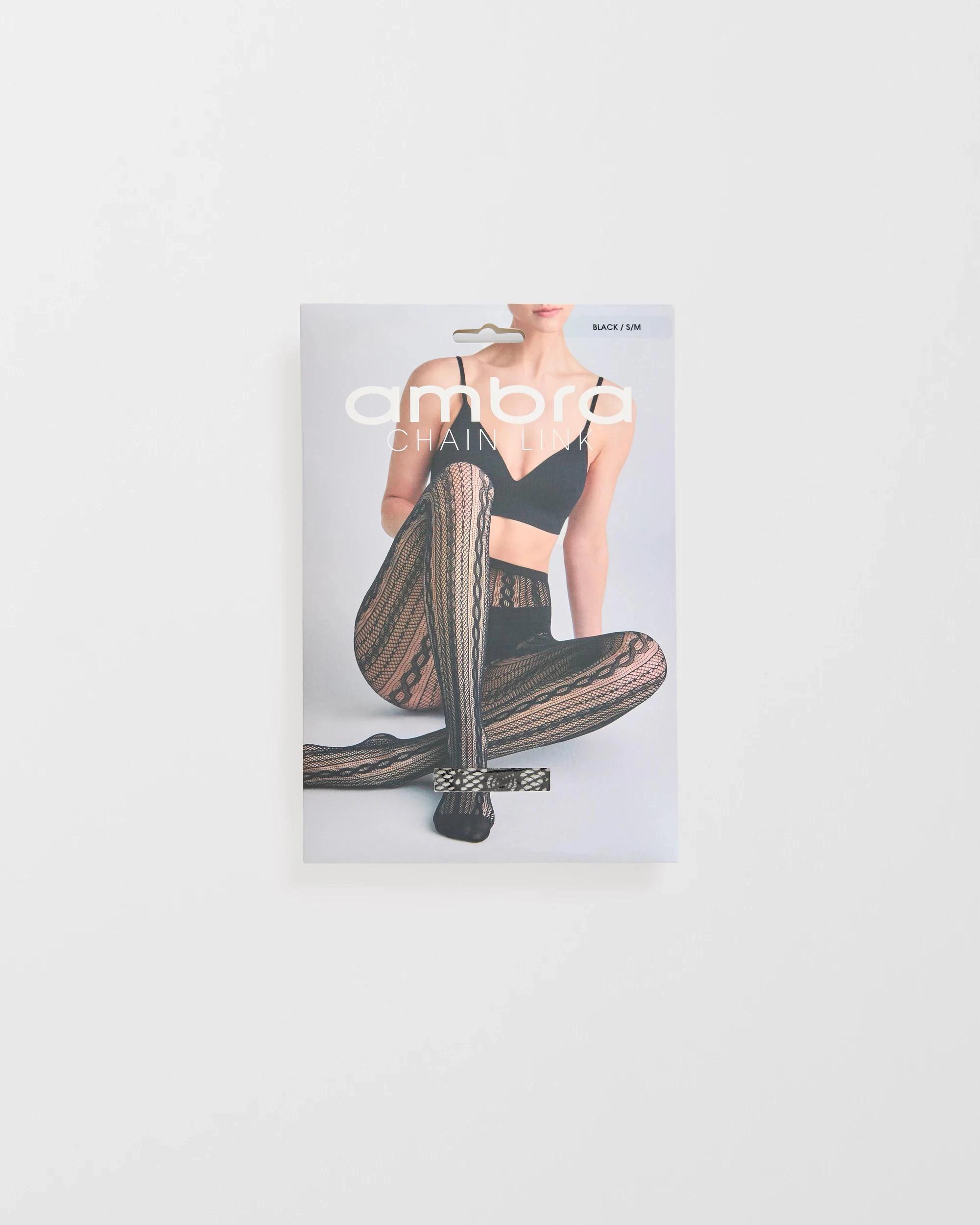 3 Ambra Chain Link Net Tights BLACK, 3 of 3