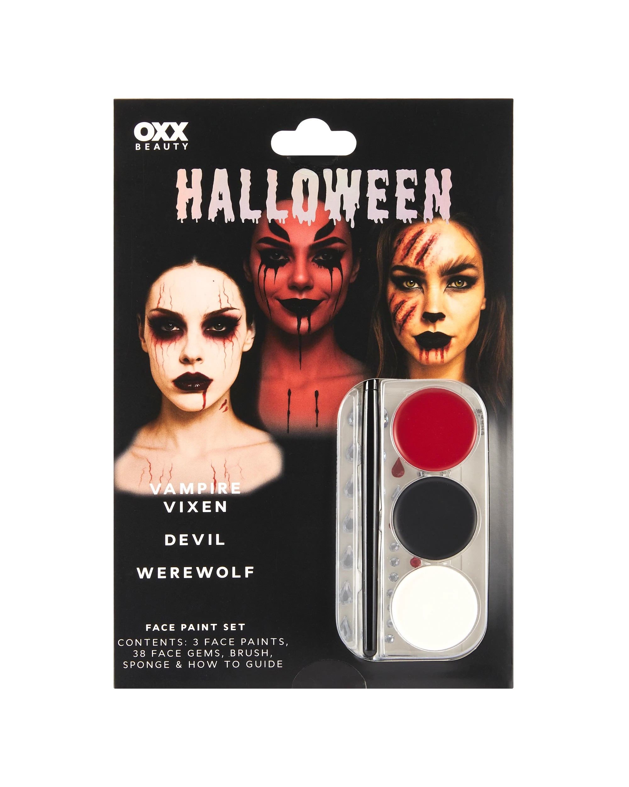 1 OXX Beauty 43 Piece Halloween Face Paint Set, 1 of 5