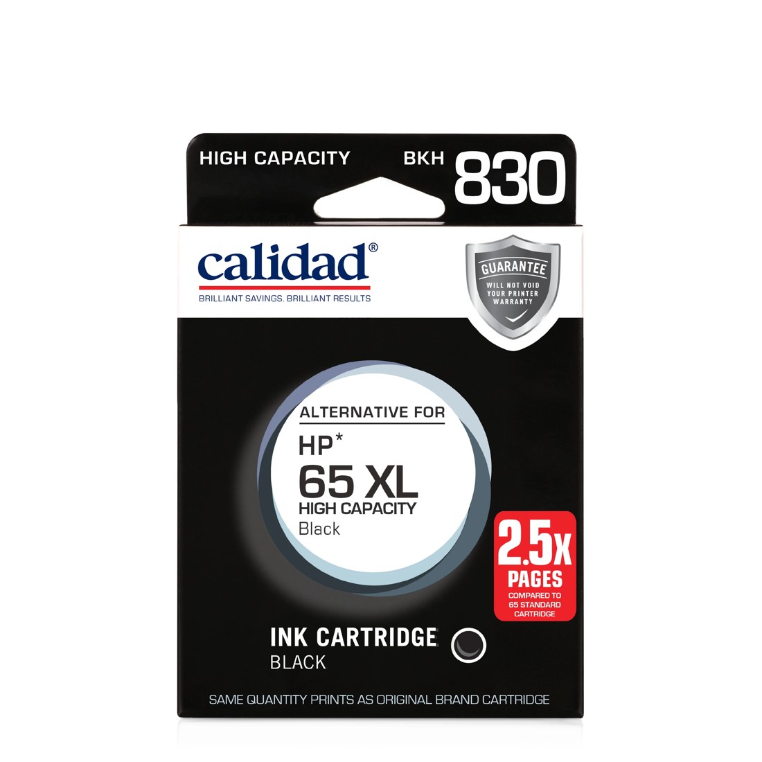 1 Calidad High Capacity BKH 830 Ink Cartridge - Black, 1 of 7