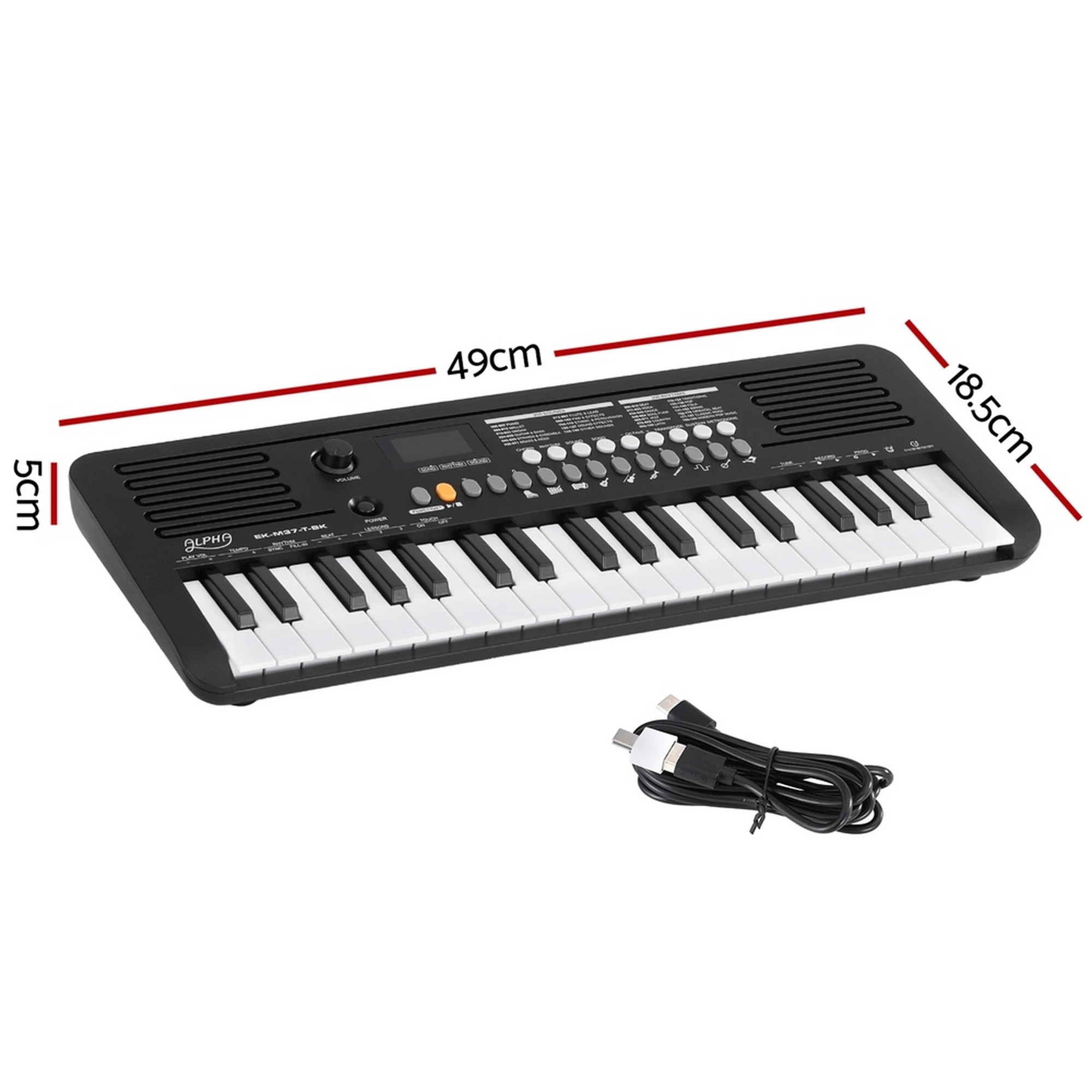 2 Alpha 37-Key Digital Piano Keyboard Electric - Black, 2 of 7