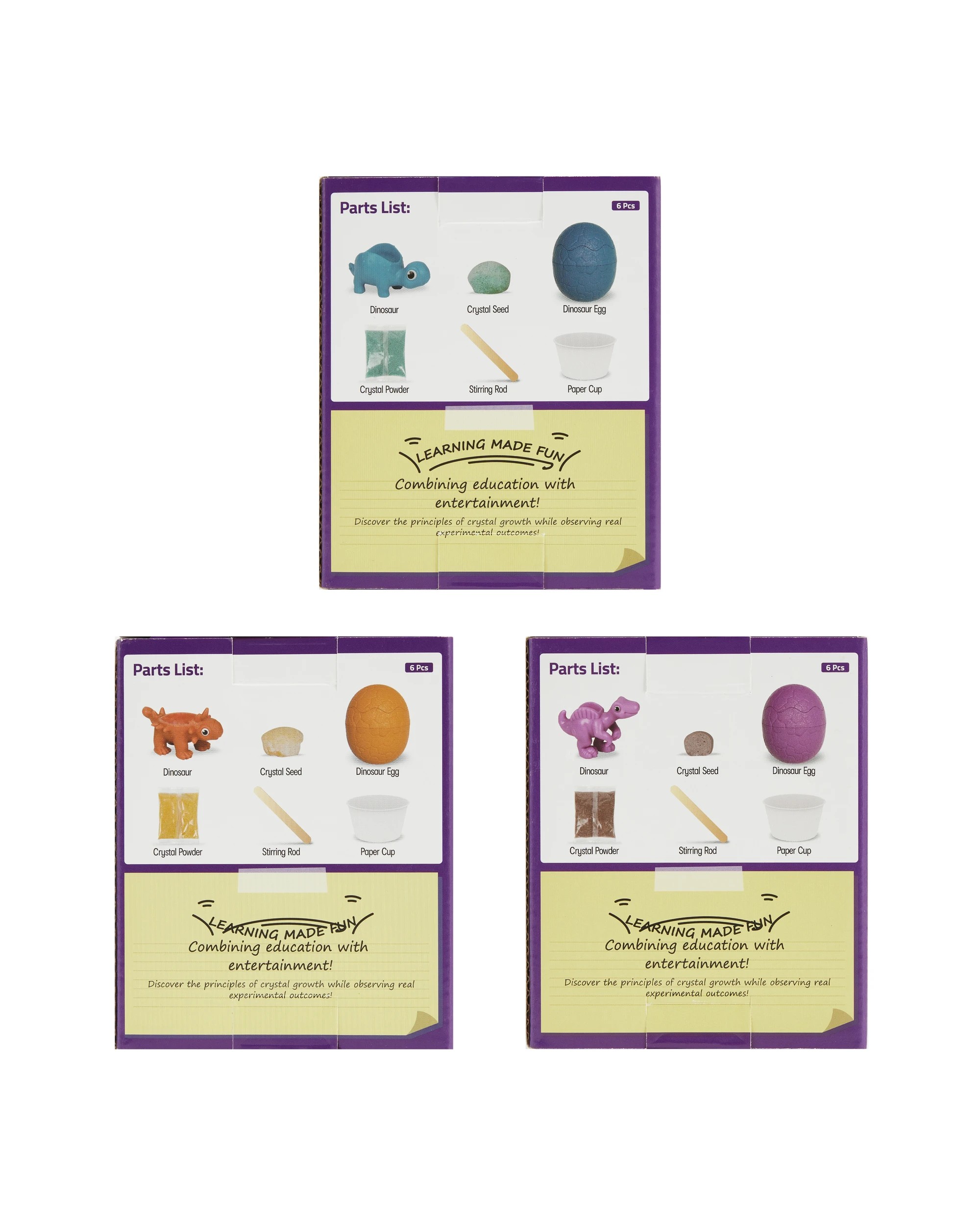 3 6 Piece Crystal Dino Eggs - Assorted, 3 of 3