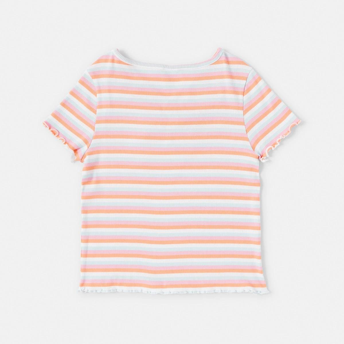 10 Ruched V-Neck Top Strpe Mlti, 10 of 10
