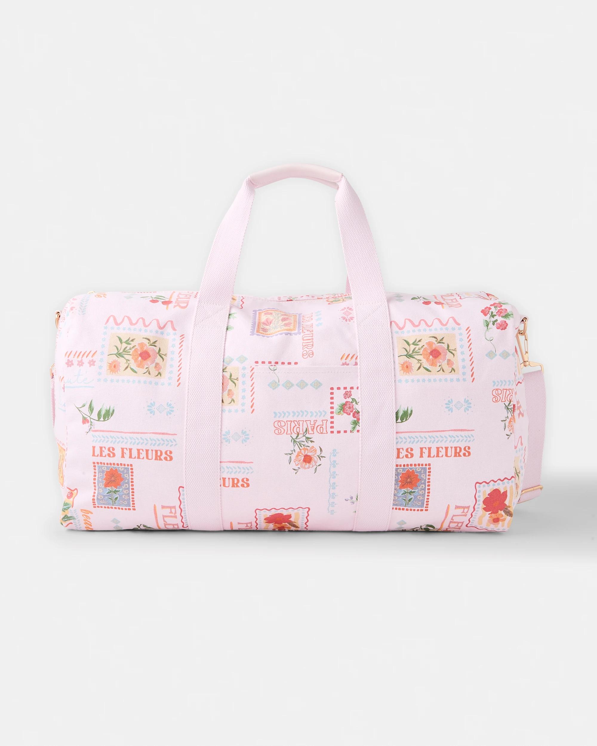 1 Canvas Weekender Bag Flrl Stamp, 1 of 3