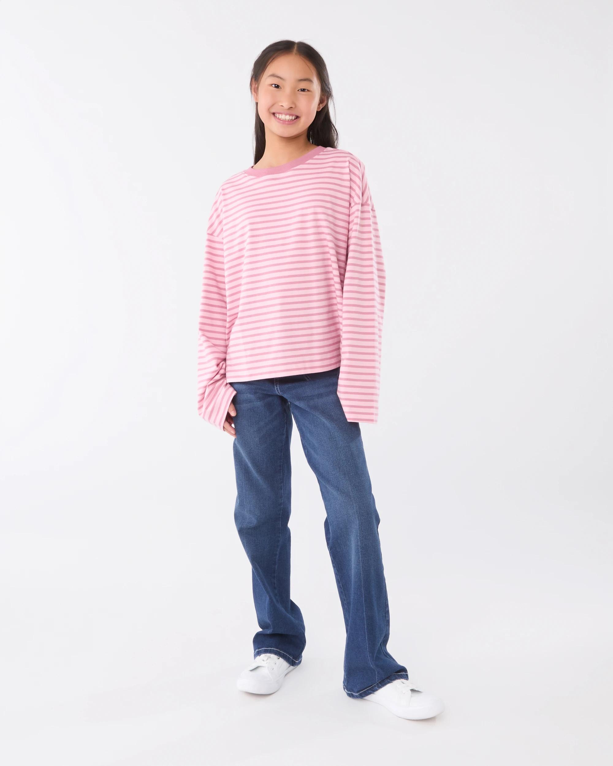 6 Oversized Stripe T-shirt Pnk Stripe, 6 of 6