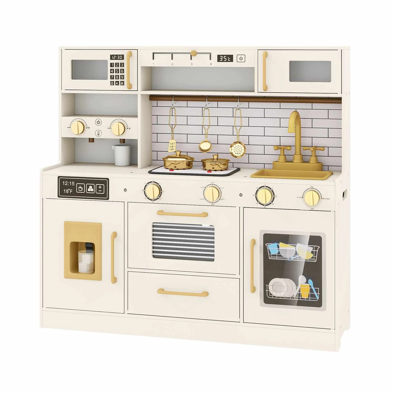 1 Costway Play Kitchen Pretend Toy Kitchen Set w/Oven, 1 of 1