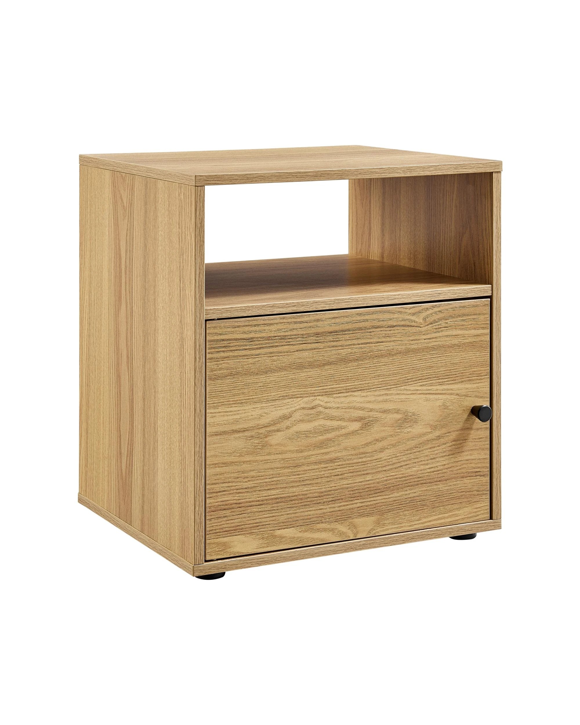 1 Kodu Bedside Unit Side Table 1 Door - Natural, 1 of 6