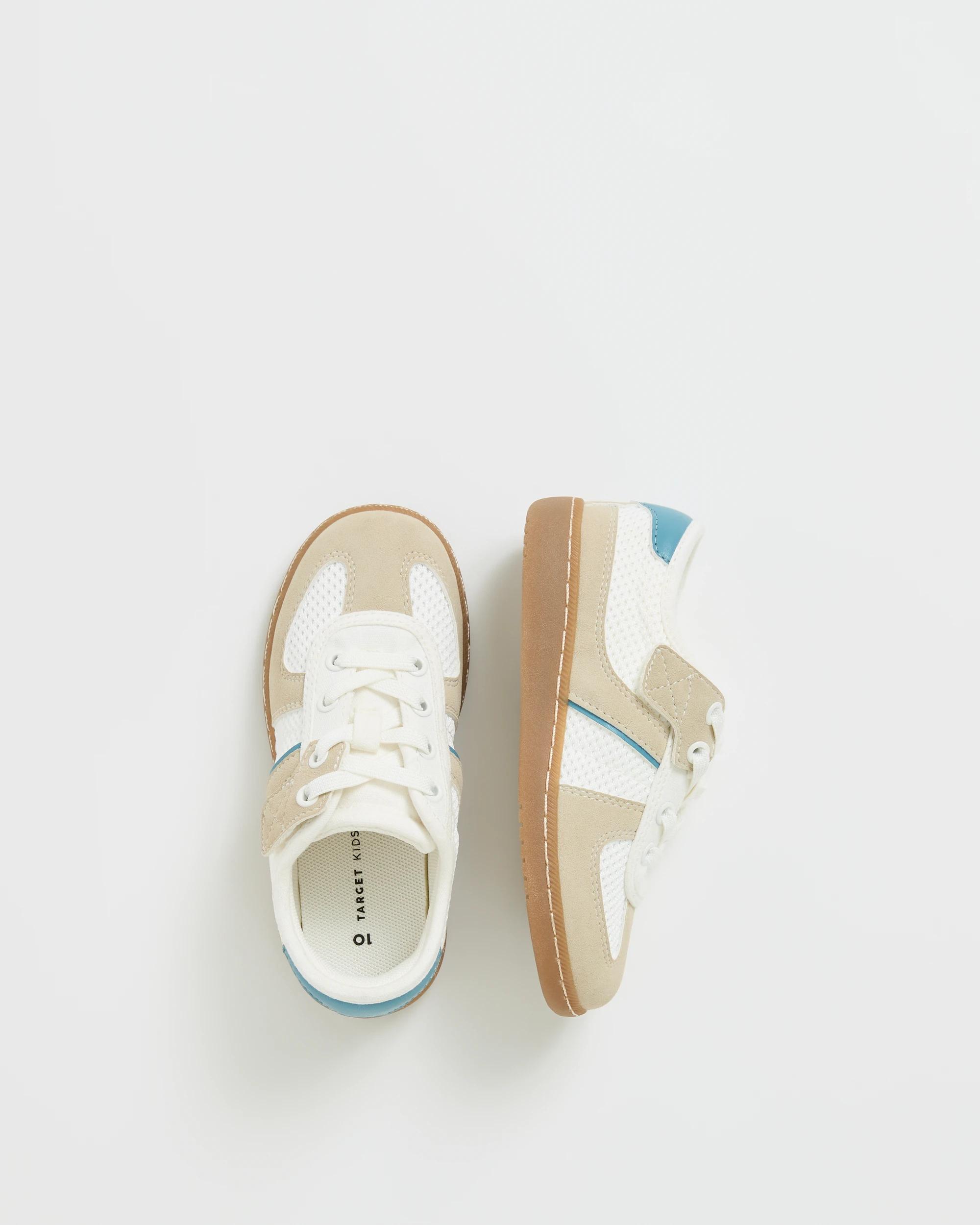 2 Target Baby First Walker/Junior Retro Sneakers WHITE, 2 of 2