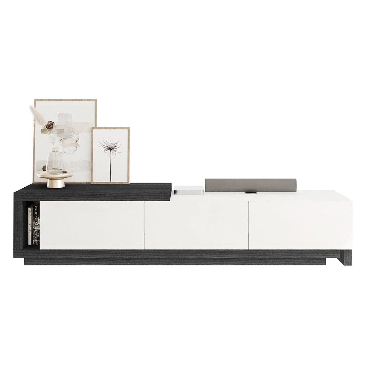 6 Ausway Extendable TV Unit Entertainment Centre Storage - Multi, 6 of 7