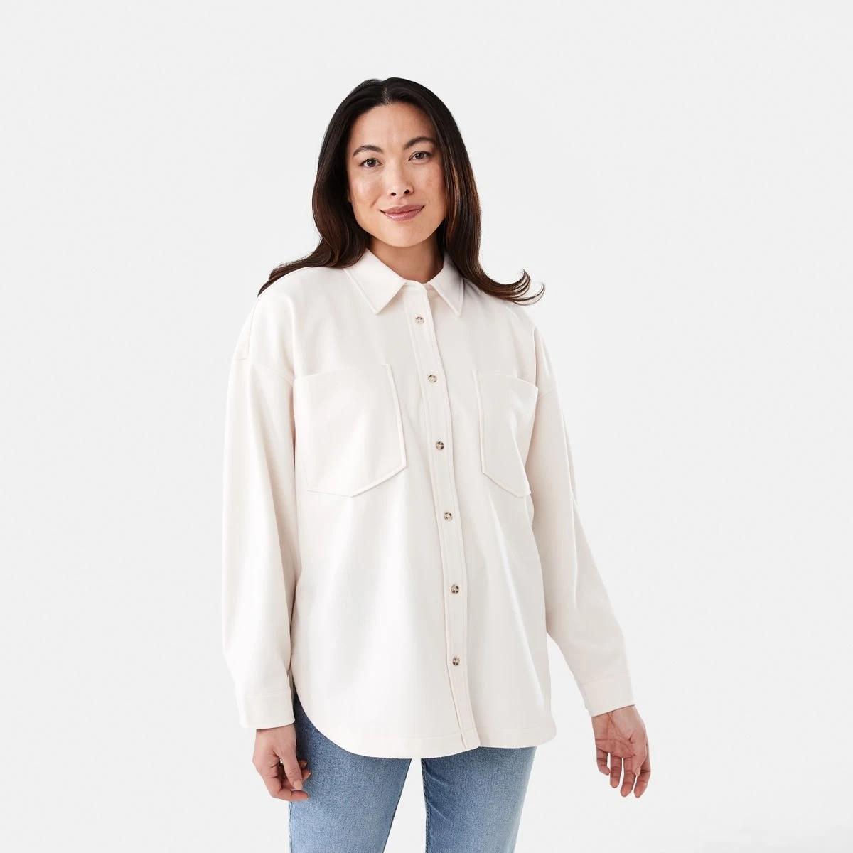 2 Long Sleeve Soft Touch Shirt Ecru, 2 of 8