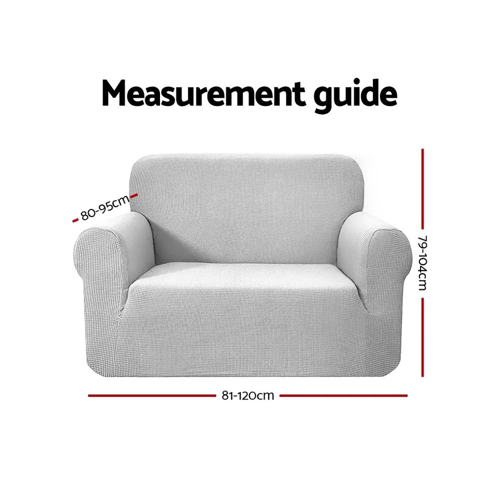 2 Artiss Sofa Cover Couch Covers 3 Seater High Stretch - Grey, 2 of 6