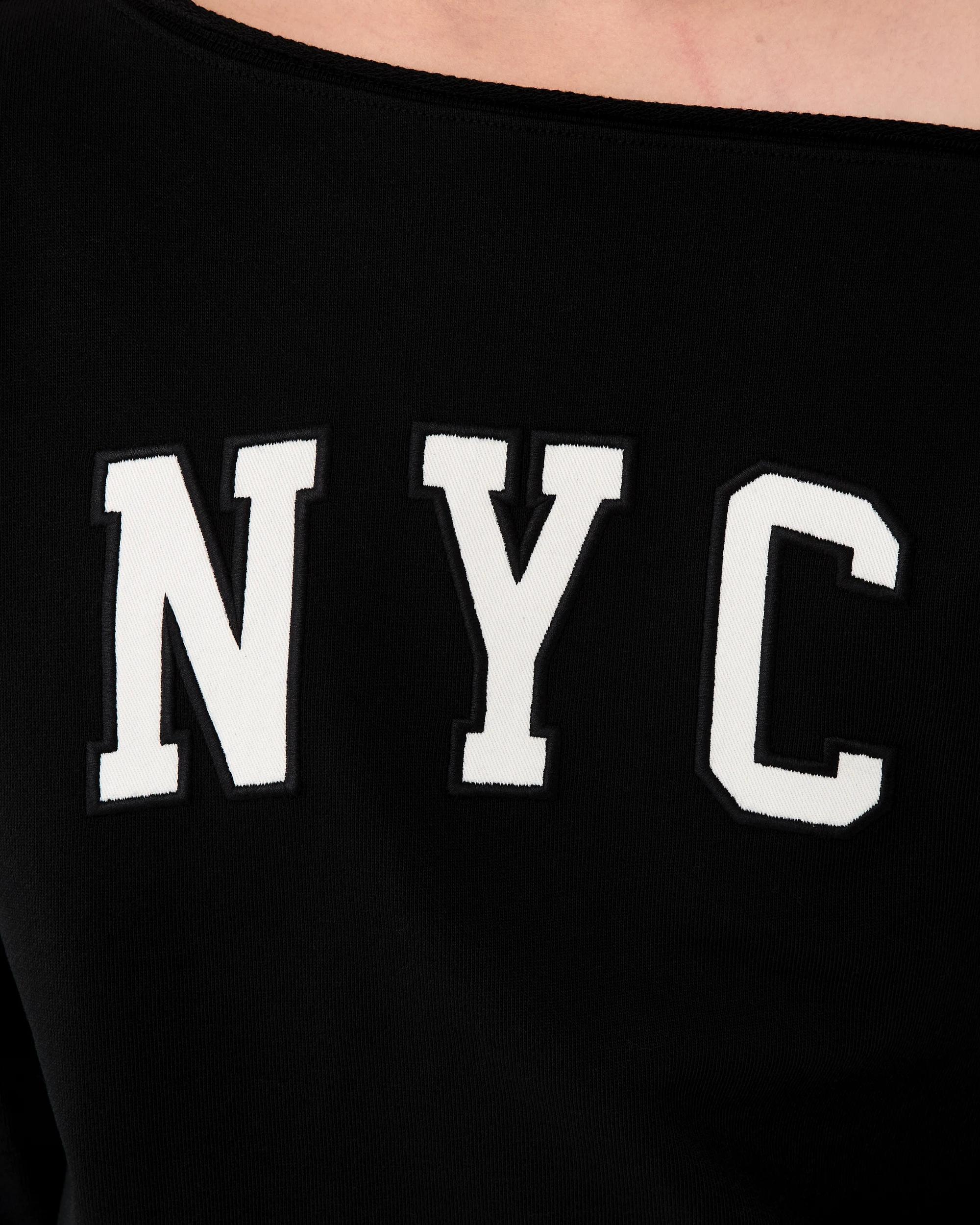 6 Off Shoulder Sweatshirt Black Nyc, 6 of 9