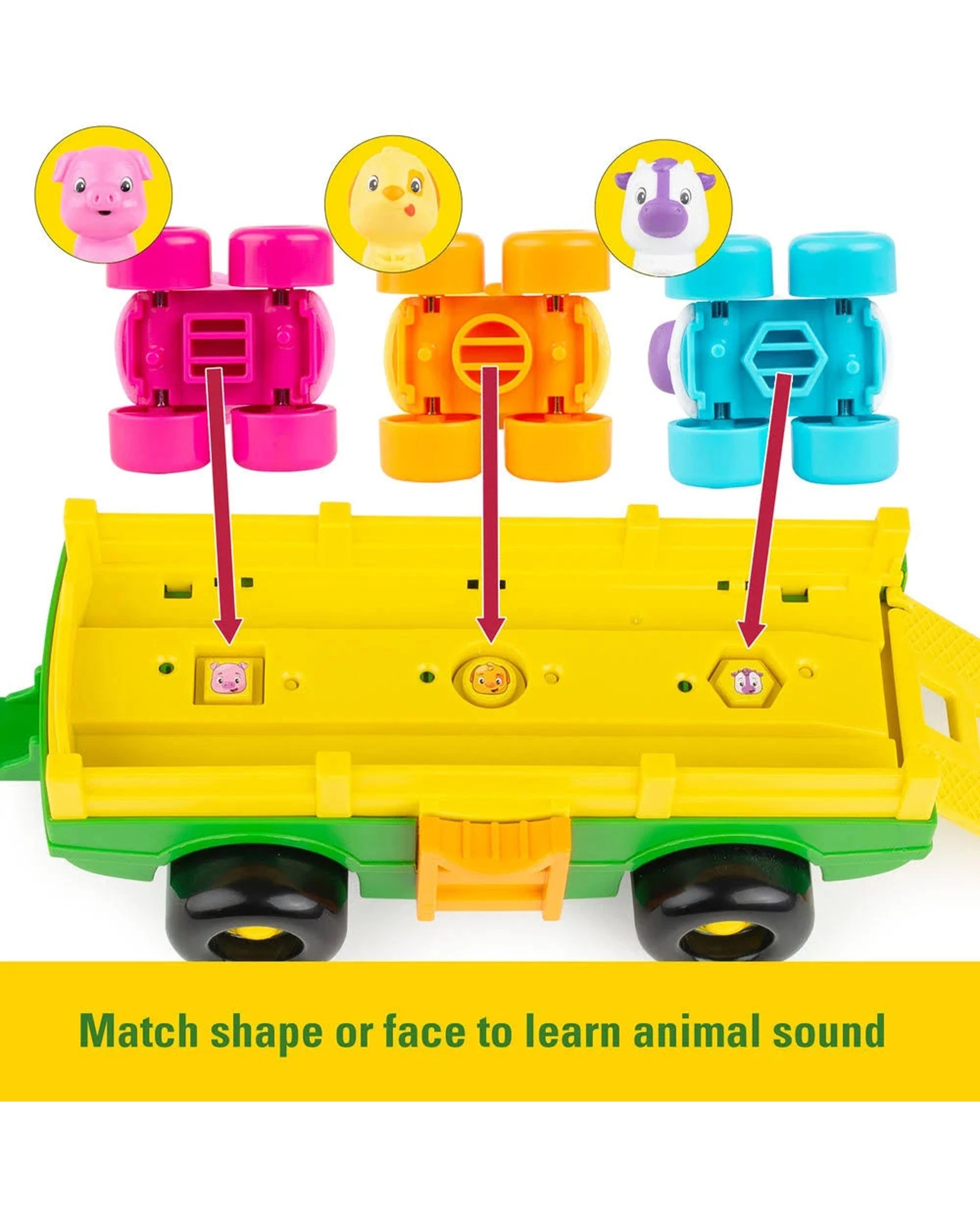 3 John Deere Animal Sounds Wagon Ride Interactive Kids Toy With Farm Music - Multi, 3 of 8
