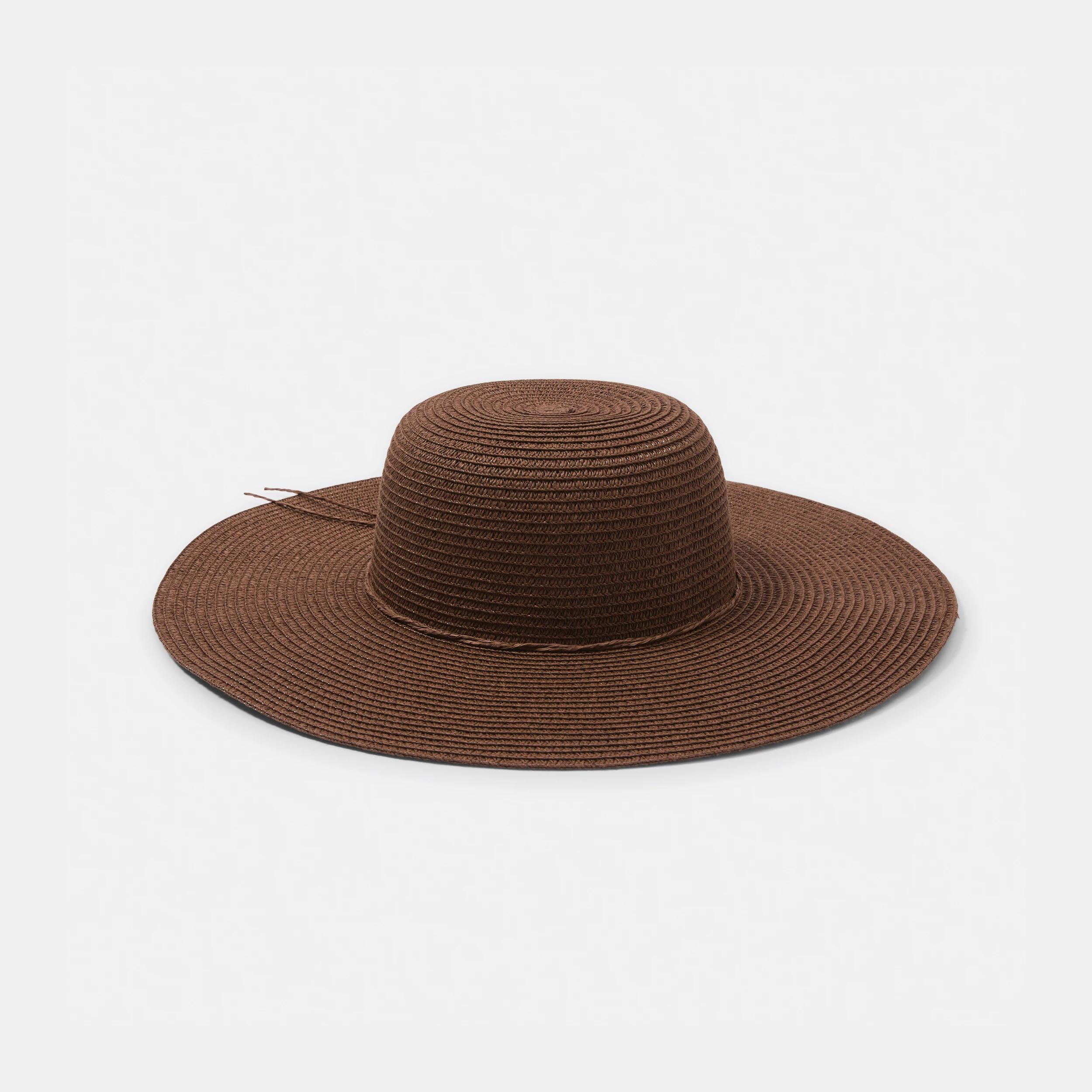 2 Basic Wide Brim Hat Brown, 2 of 3