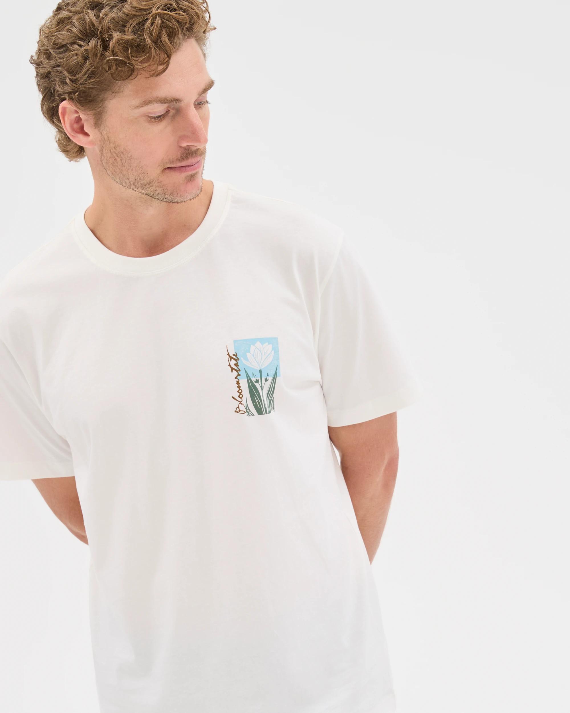5 Target Man Australian Cotton Bloomstate Print T-Shirt OFF WHITE, 5 of 7