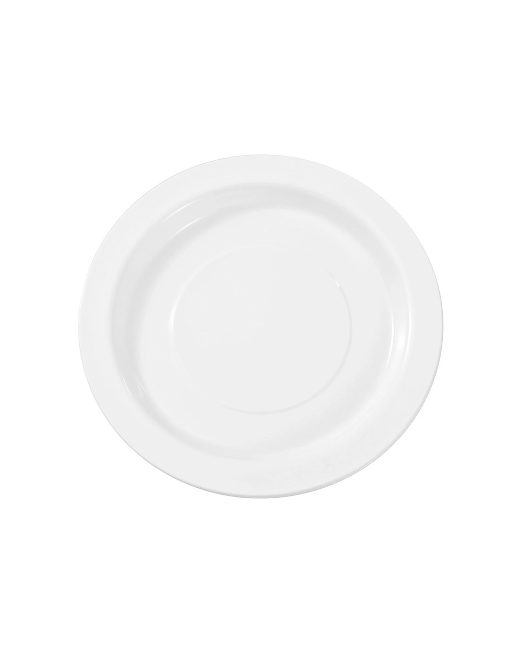 6 Lemon & Lime 400pc Reusable Plastic Side Plate Round 18cm Set - White, 6 of 6