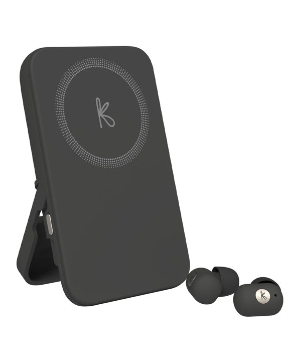 Kreafunk Tocharge Go Powerbank + Earbuds - Black - Black