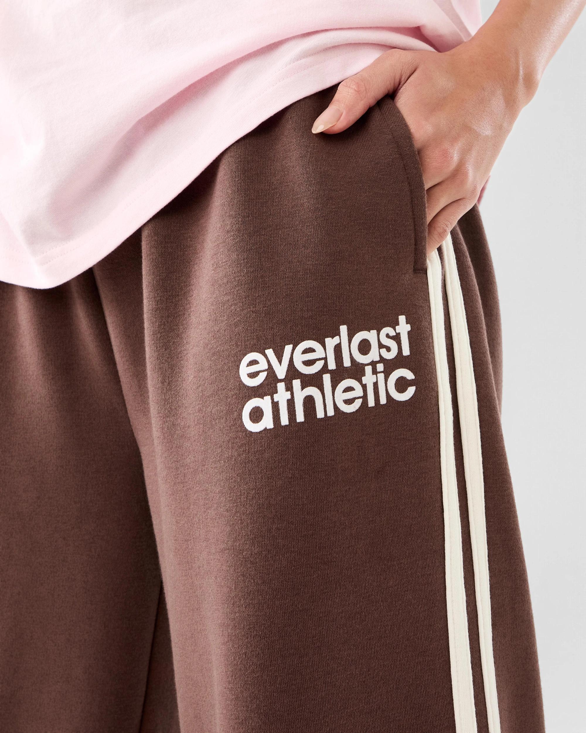 5 Everlast Womens Sports Stripe Trackpants Choc, 5 of 7