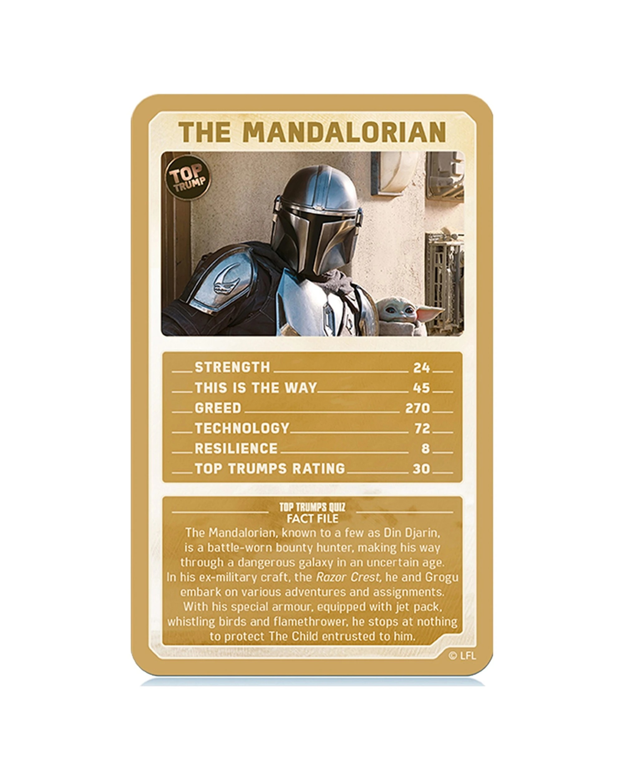 2 Top Trumps Limited Edition The Mandalorian Card Pack - Gold, 2 of 2