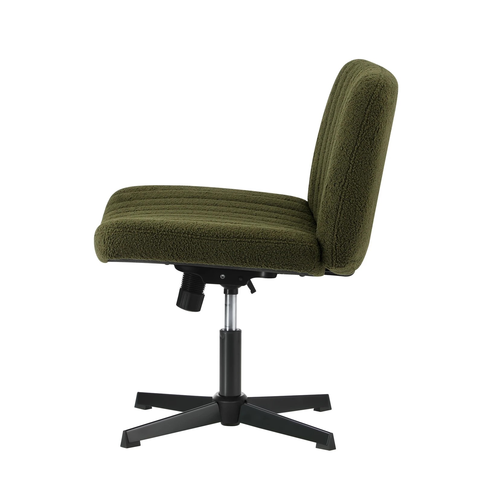 6 Oikiture Armless Office Desk Chair Sherpa
 - Green, 6 of 8