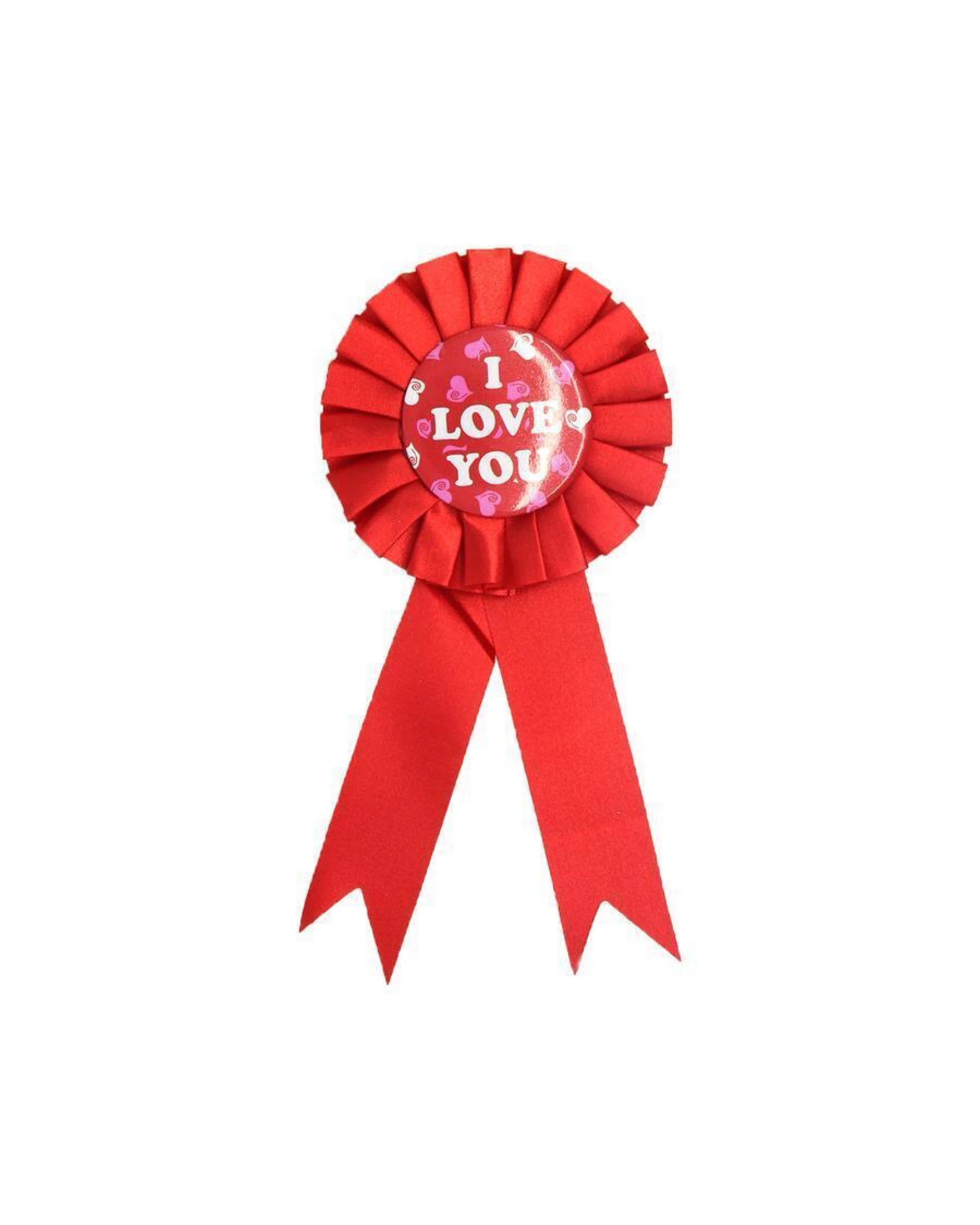 3 BR Costumes I Love You Ribbon Badge Award Rosette for Romantic Occasions, 3 of 3
