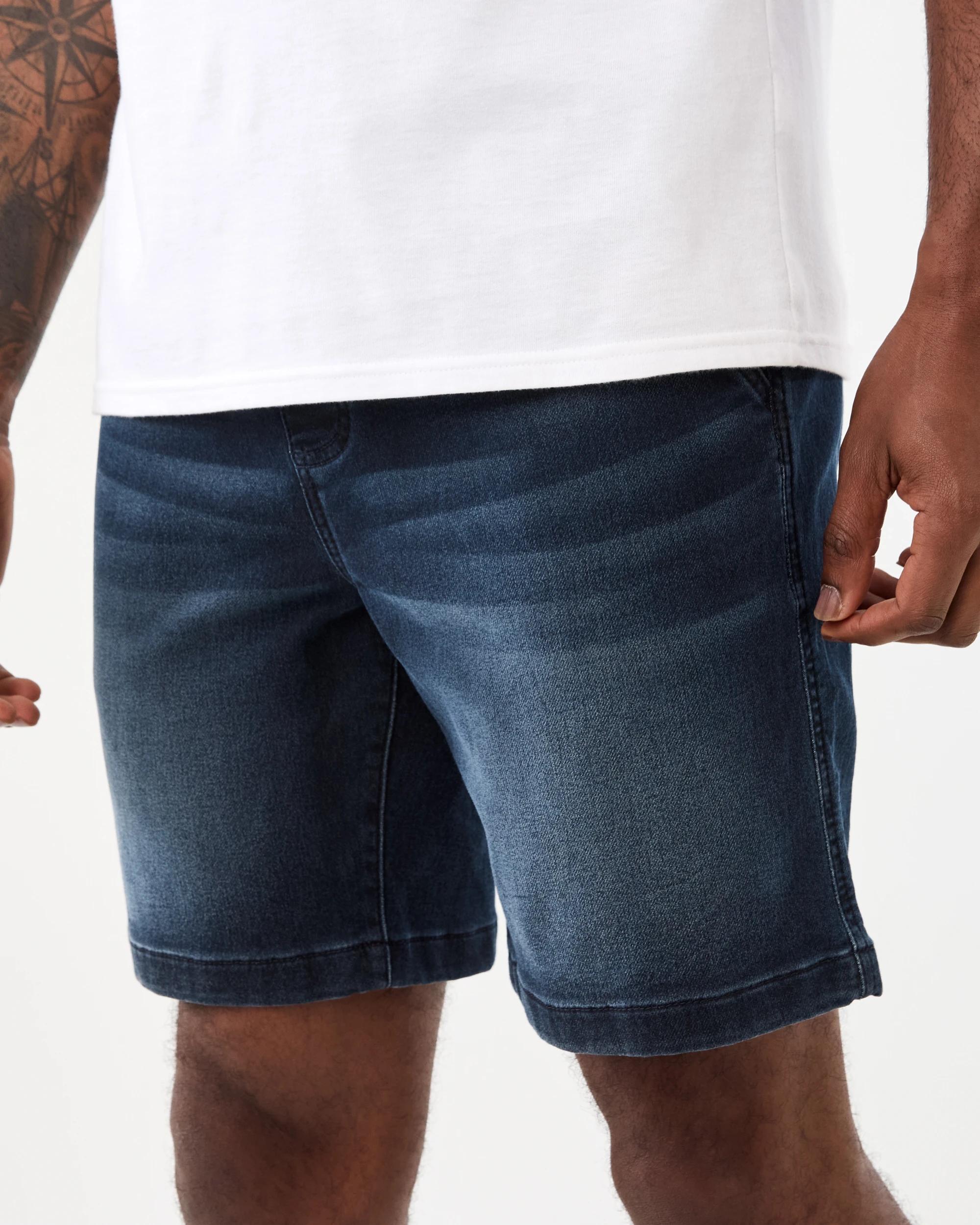 2 Denim Jogger Shorts Blu Wash, 2 of 7