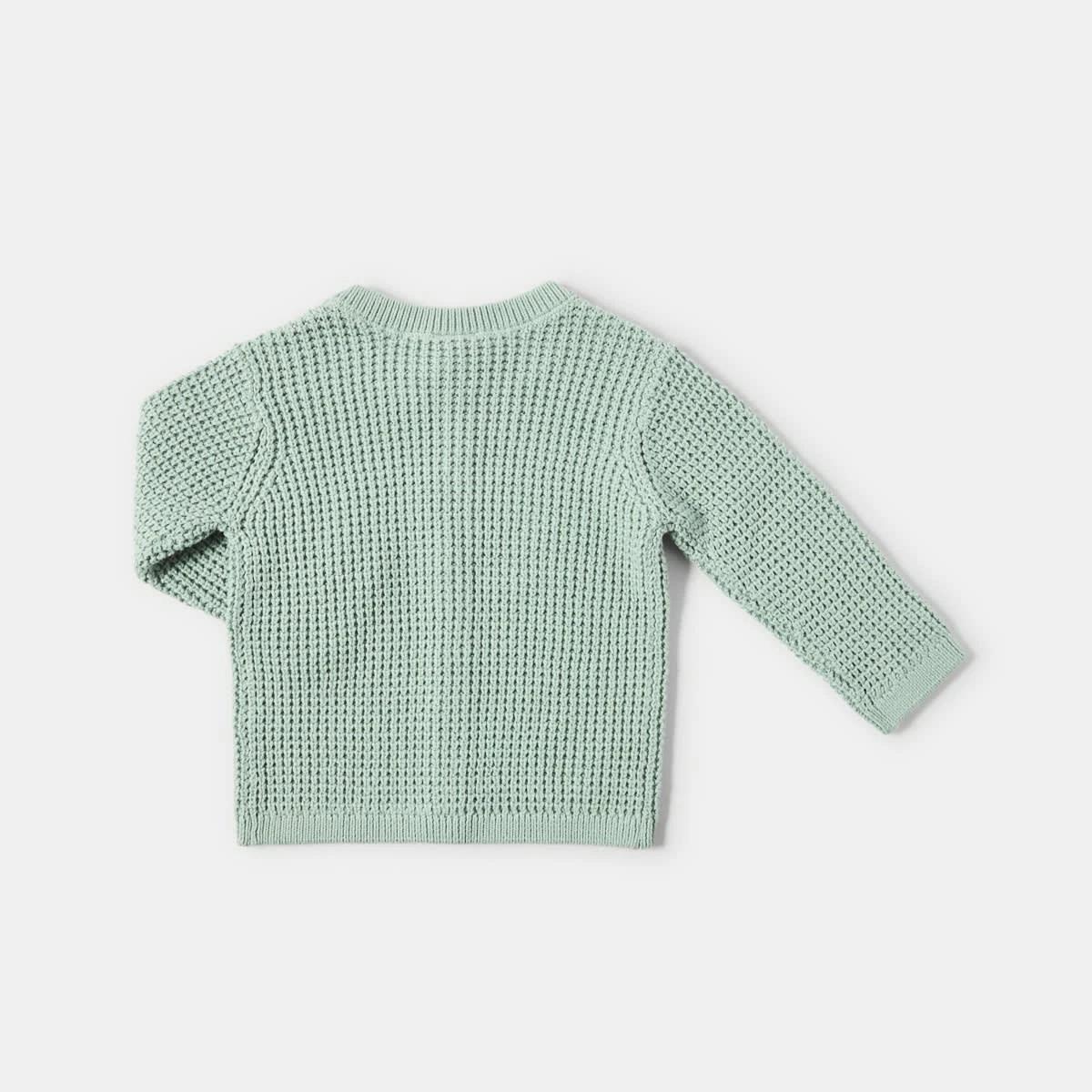 2 Button Cardigan Surf Green, 2 of 3