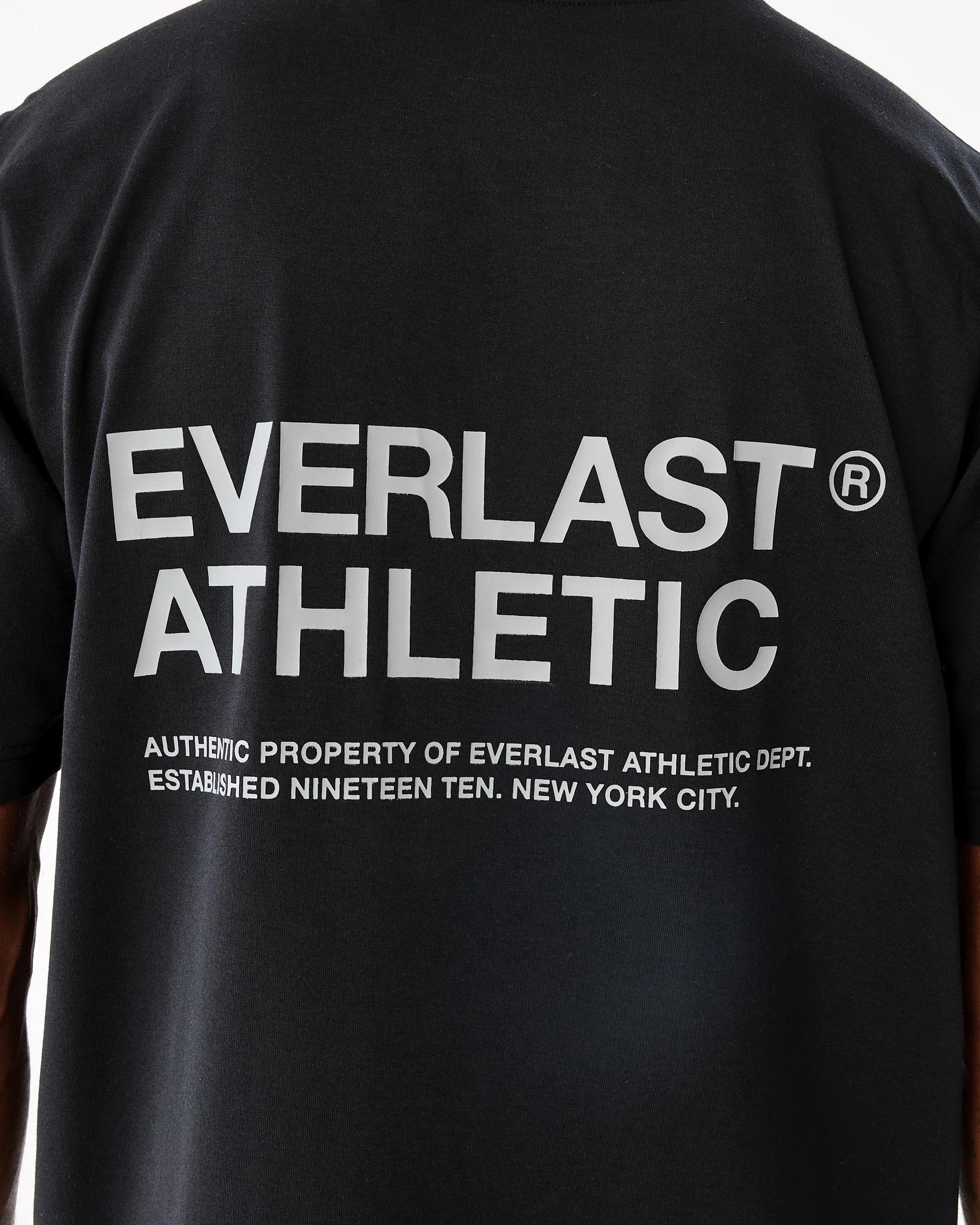 5 Everlast Mens Athletic Division Crew Neck T-shirt Black, 5 of 8