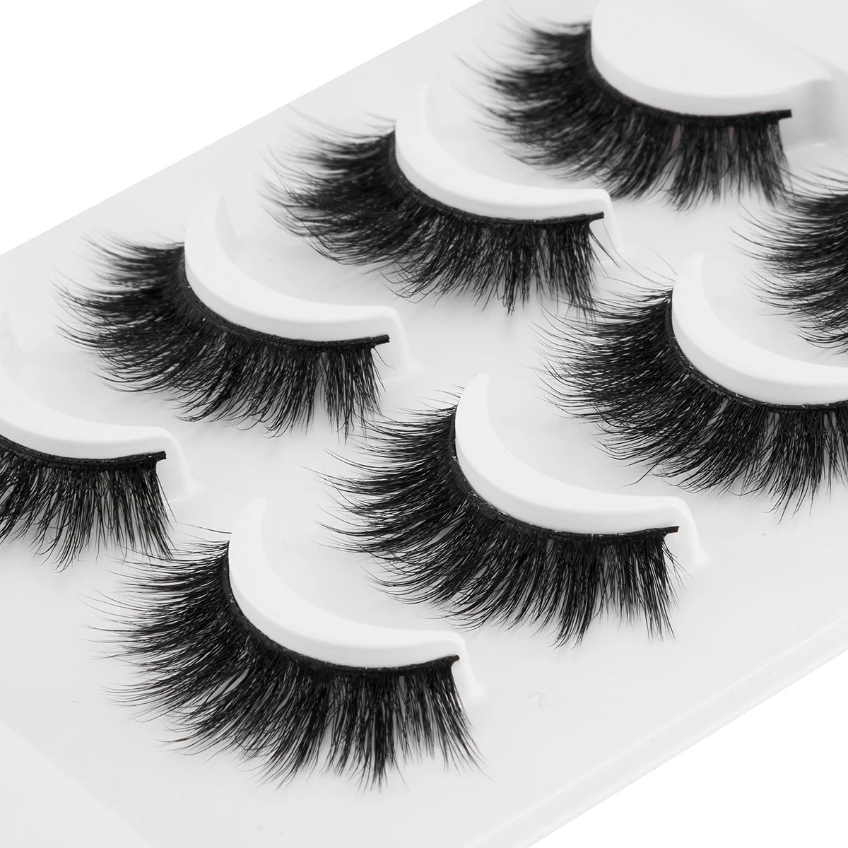 4 OXX Cosmetics 4 Pack 3D Faux Mink False Lashes - No. 7-110, 4 of 5