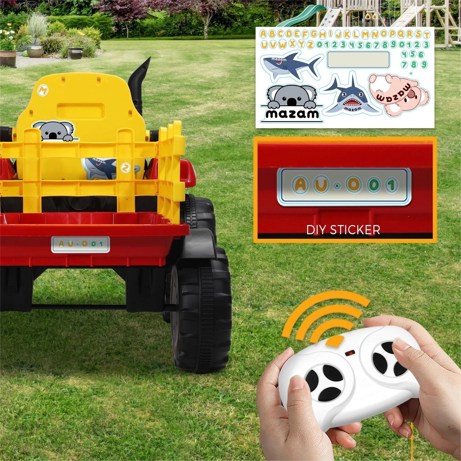 8 Mazam 156 Cm Ride On Tractor 12v Kids Electric Vehicle Toy Cars Remote Control Gift
 - Red, 8 of 10