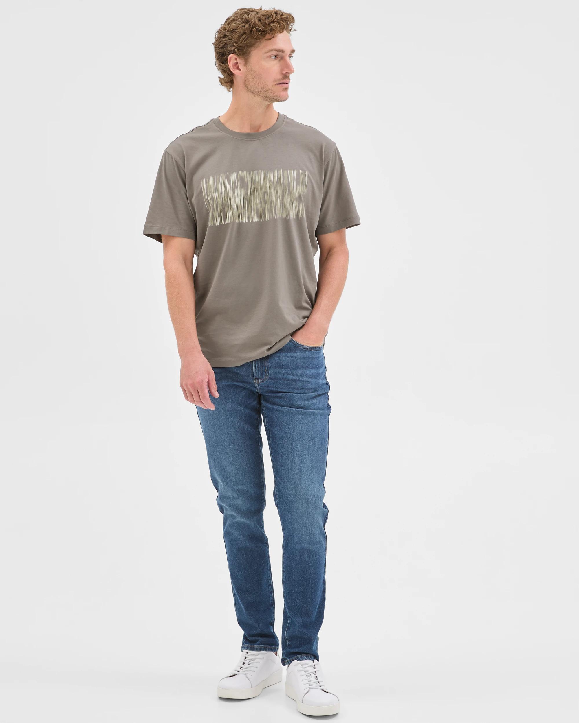 2 Target Man Australian Cotton Blend Abstract T-Shirt SHIITAKE MARLE, 2 of 6
