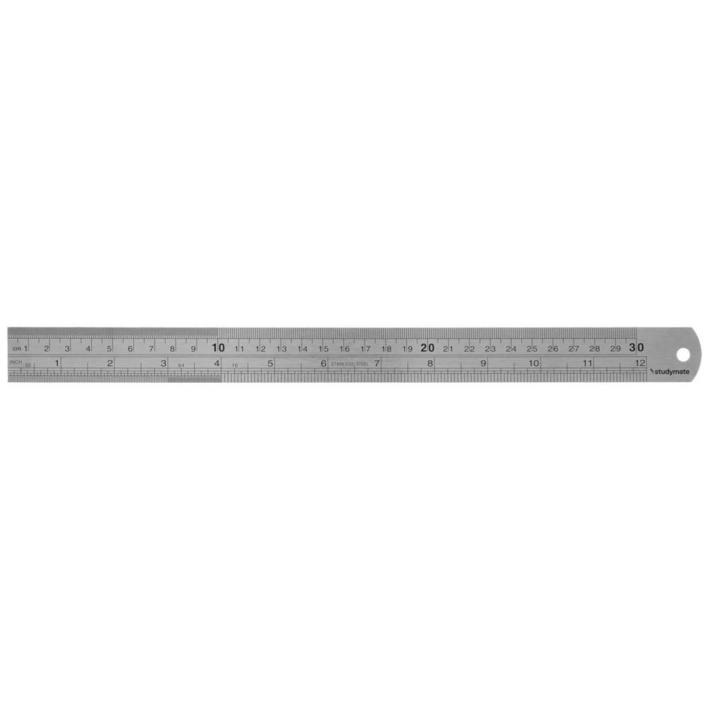 1 Studymate Stainless Steel Ruler 30cm, 1 of 3