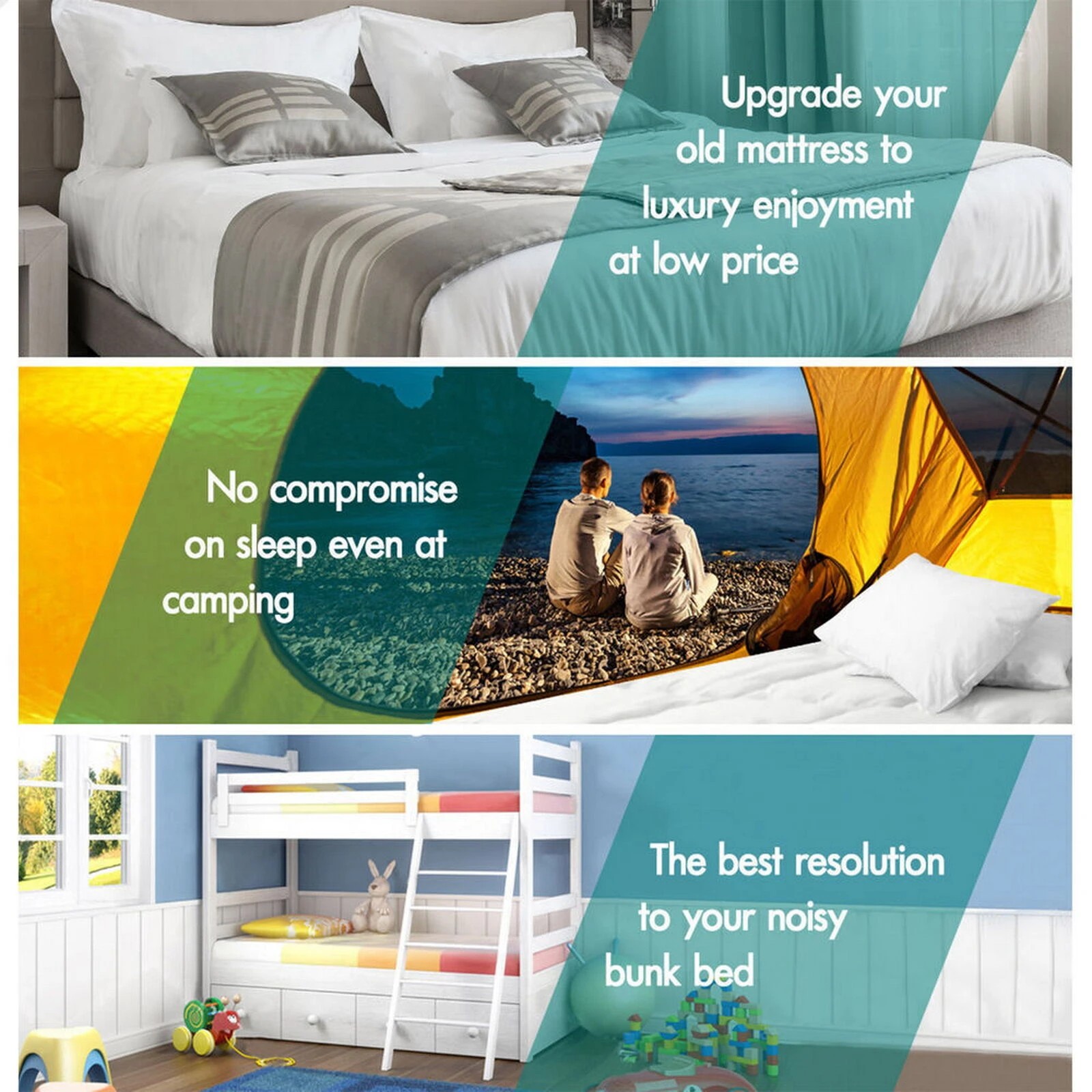 10 Starry Eucalypt Memory Foam Mattress Topper 12cm Ventilated Cool Gel - Double Bed, 10 of 10