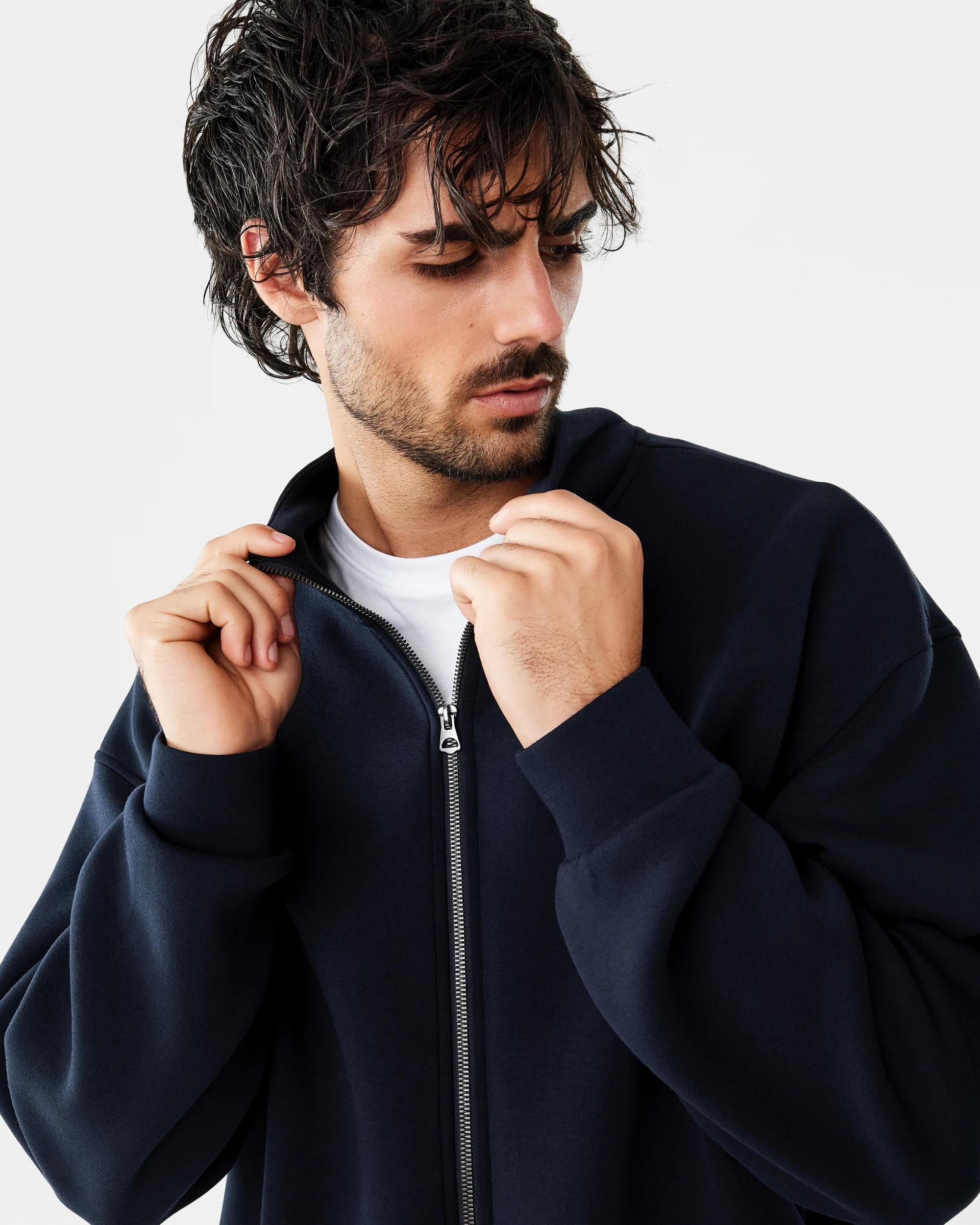 6 Scuba Funnel Neck Zip Through Sweatshirt Sky Cptn, 6 of 9