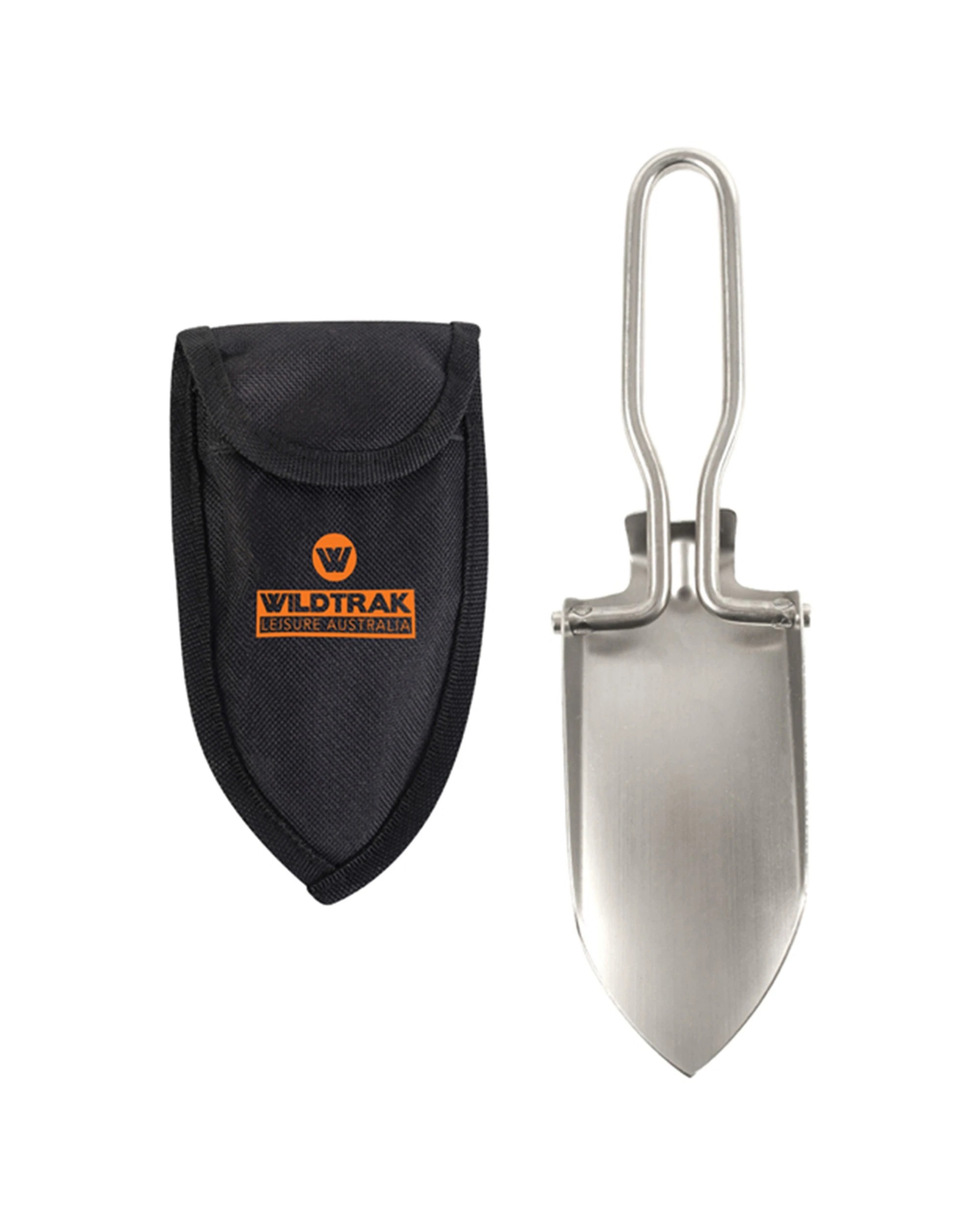 1 Wildtrak Folding Camp Spade Stainless Steel With Pouch Camping Tool - Silver, 1 of 2