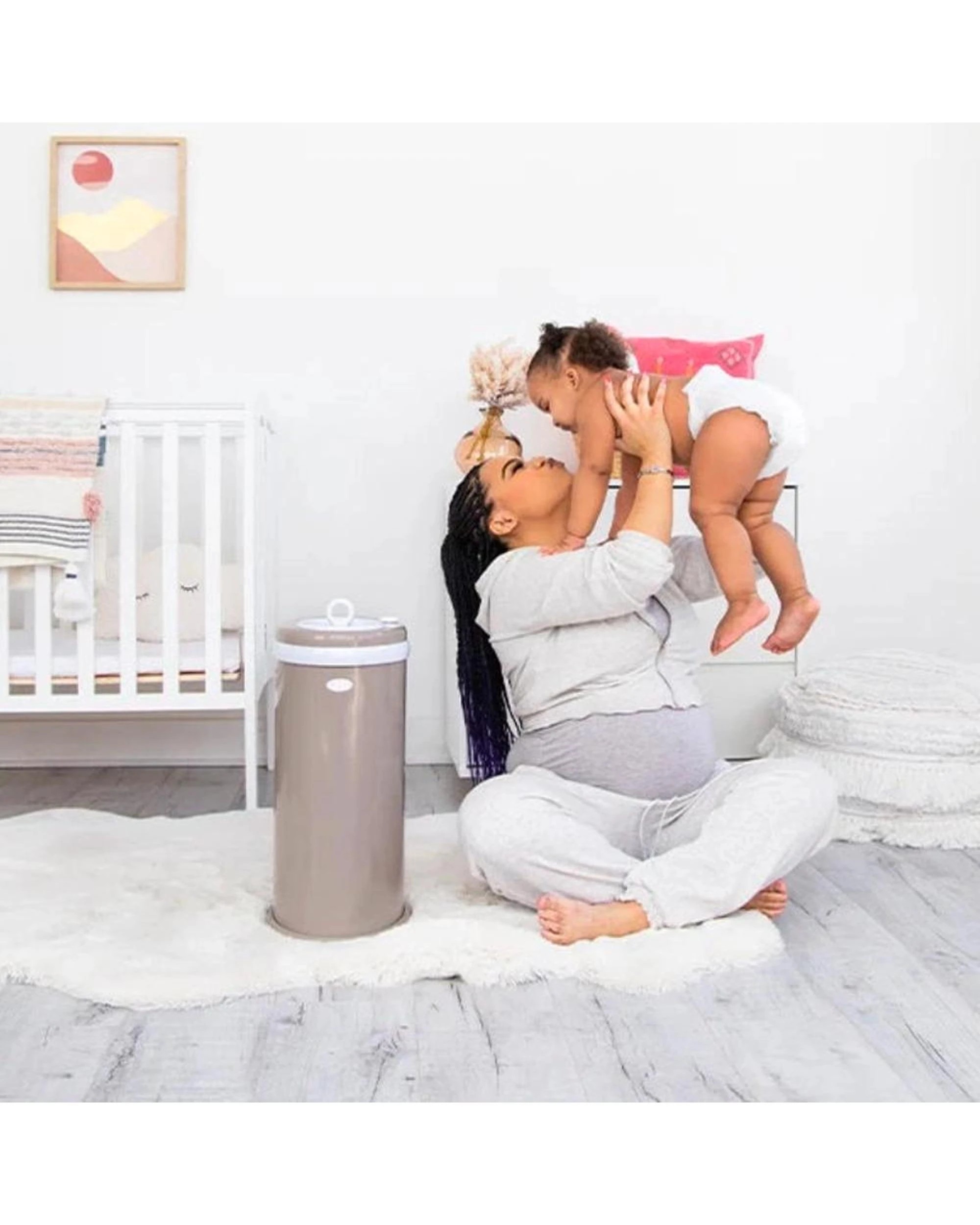 2 Ubbi Nappy Bin Diaper Pail  Taupe, 2 of 2