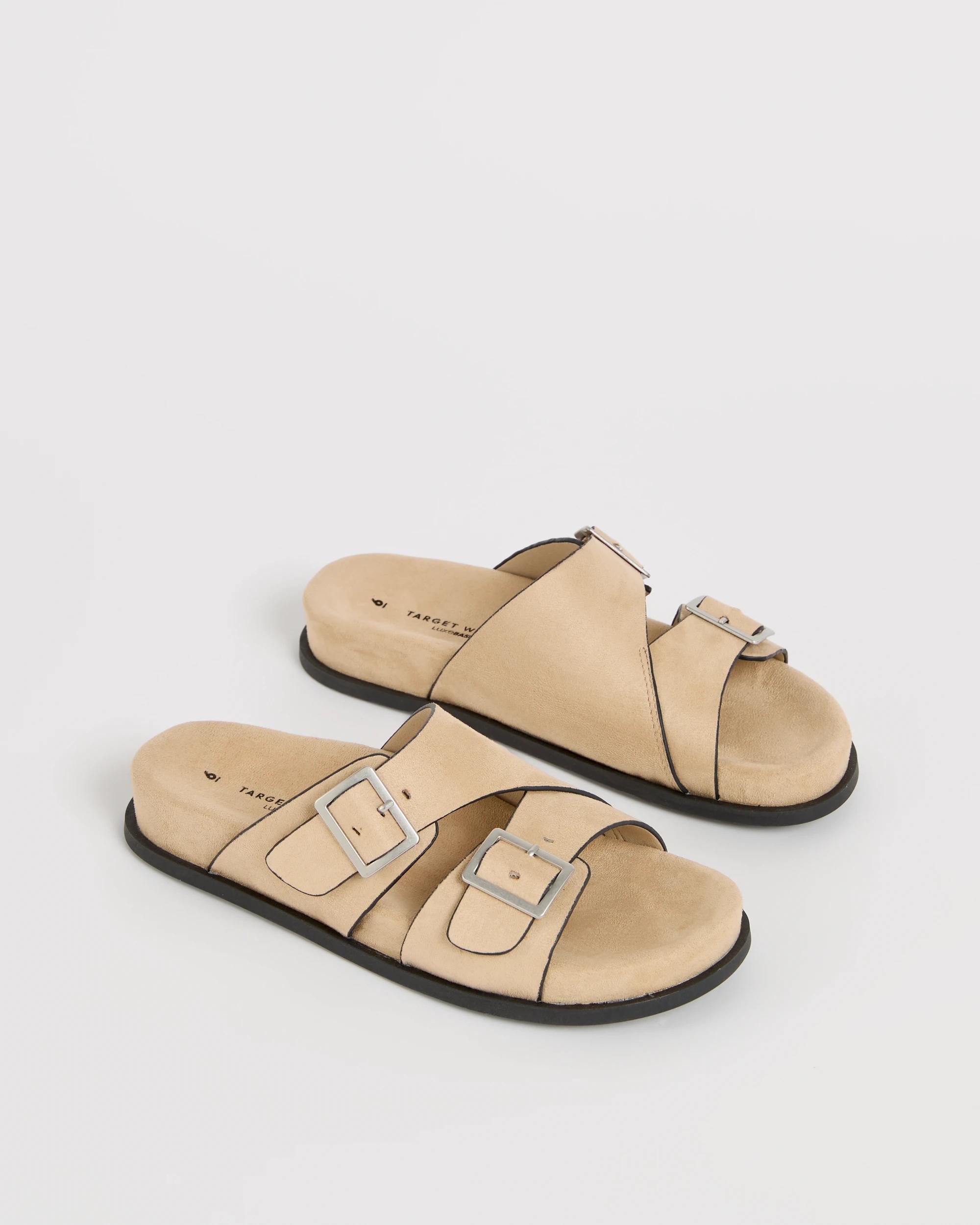2 Target Woman Sandy Cross Over Strap Sandals SAND FAUX SUEDE, 2 of 3