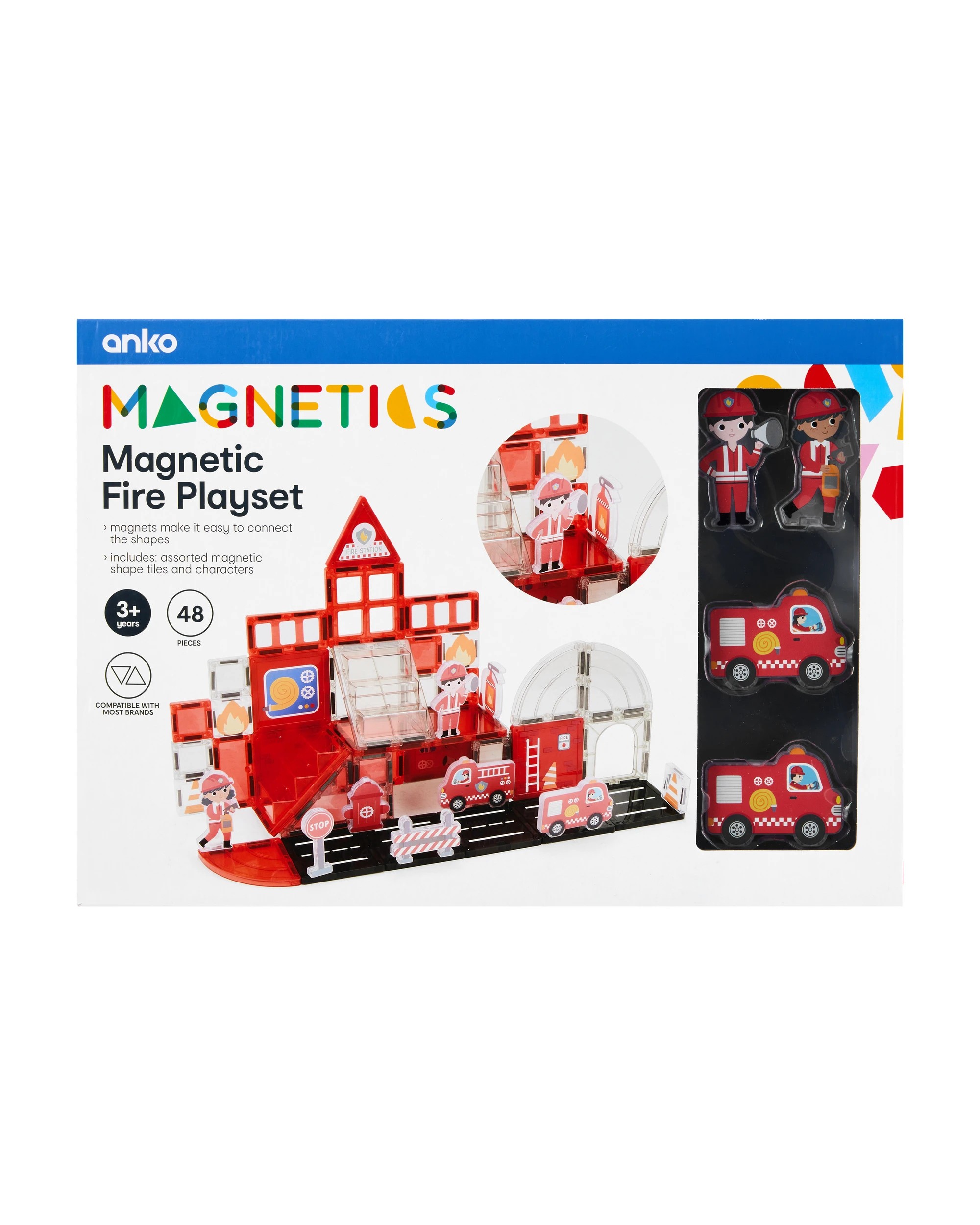 6 48 Pieces Magnetic Fire Playset, 6 of 7