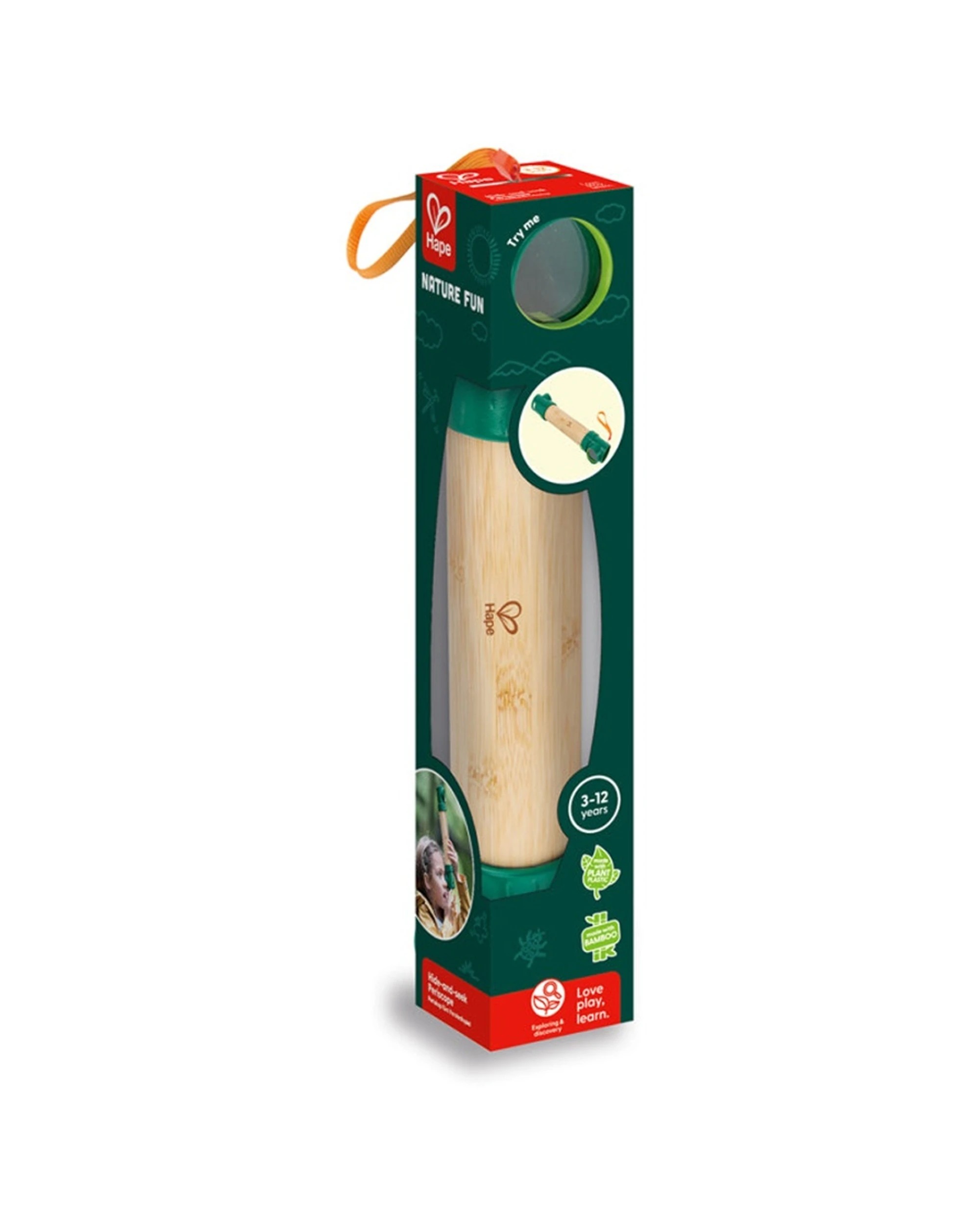 2 Hape Hide And Seek Periscope Bamboo Toy Kids Activity Compact Design - Natural, 2 of 3