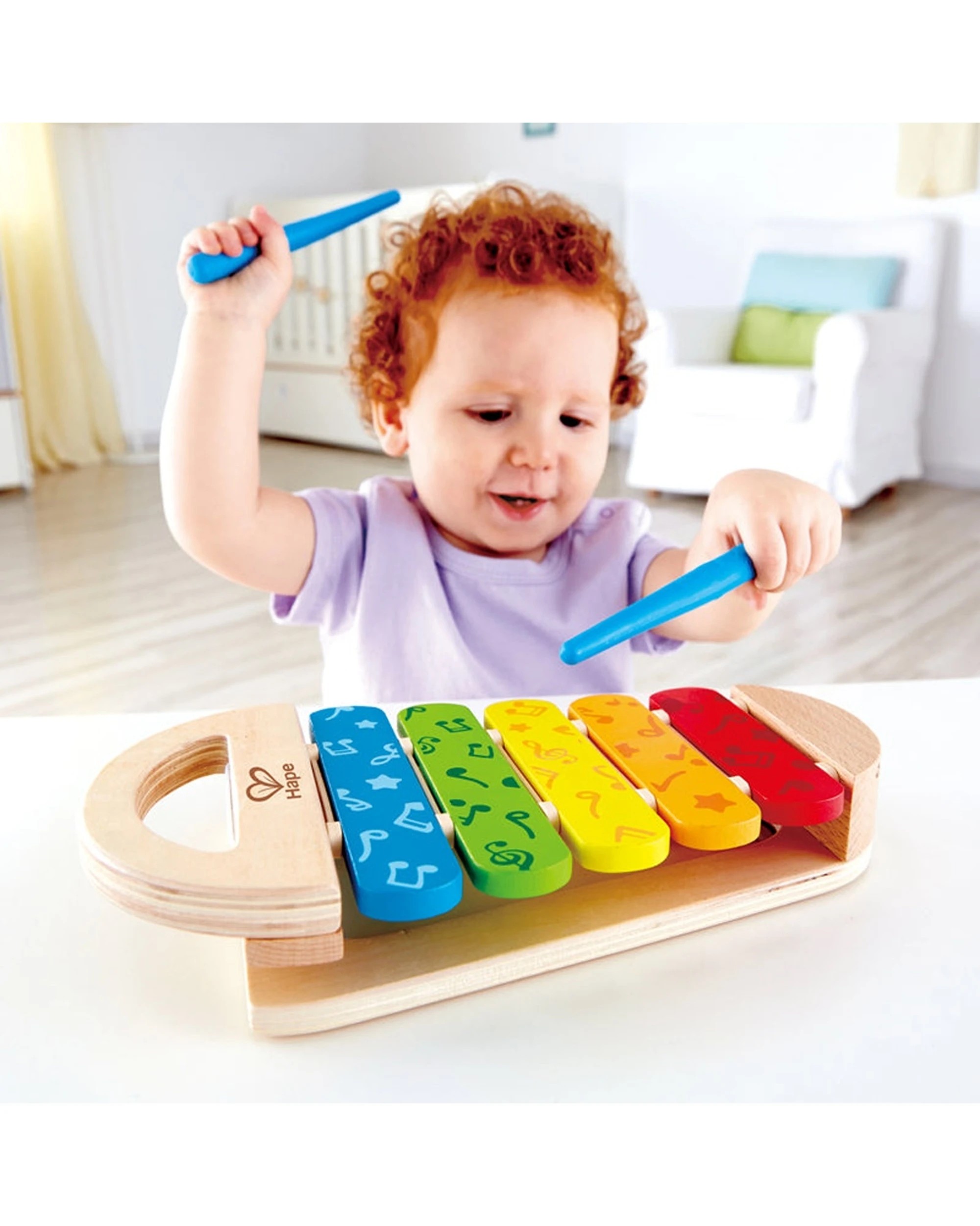 3 Hape Rainbow Xylophone Kids Musical Toy Durable Child-Safe Materials 27cm - Multi, 3 of 3