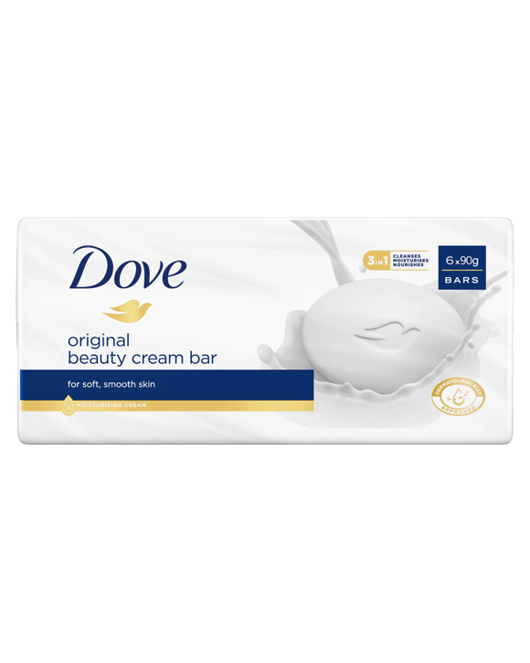 Dove 6 Pack Original Beauty Cream Soap Bar 90g