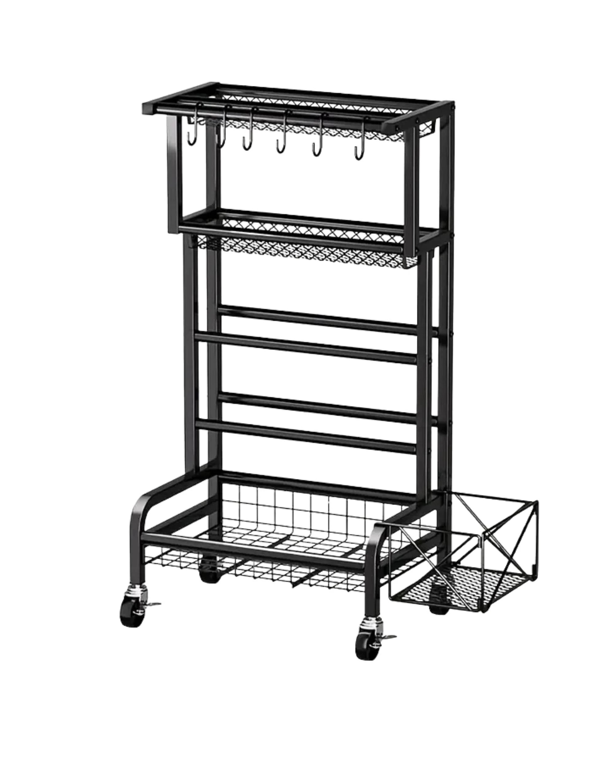1 Social Hike Gym Equipment Storage Rack on Wheels - Dumbbells Weights Stand, 1 of 3